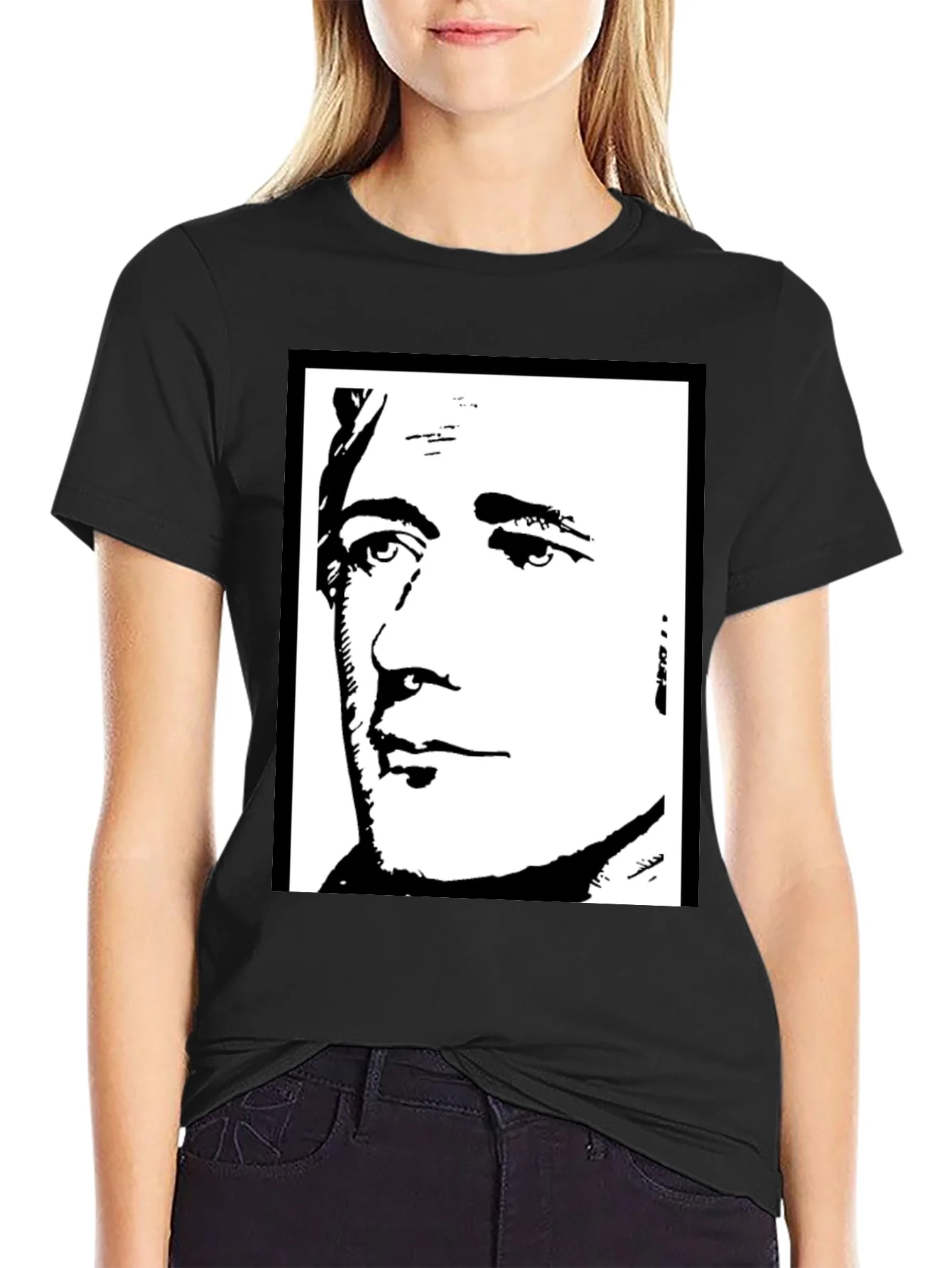 Hamilton Graphic Tee - Black Silhouette Portrait T-Shirt