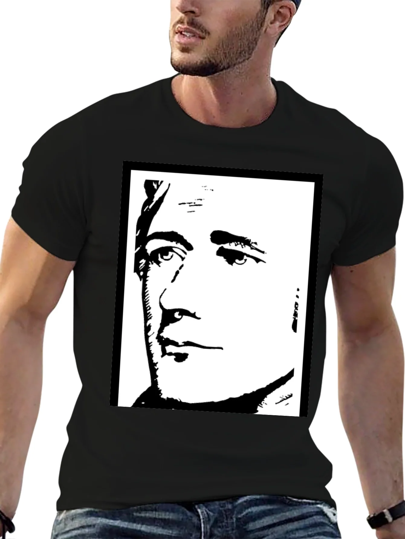 Hamilton Graphic Tee - Black Silhouette Portrait T-Shirt