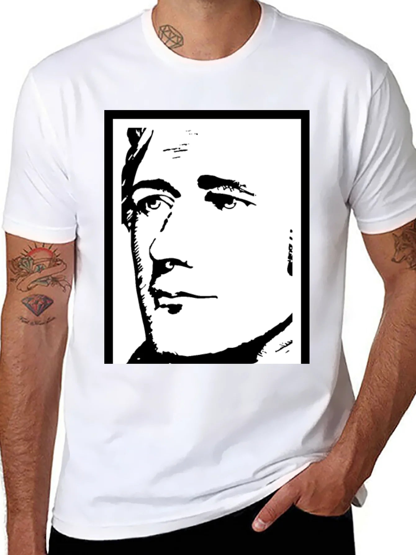 Hamilton Graphic Tee - Black Silhouette Portrait T-Shirt