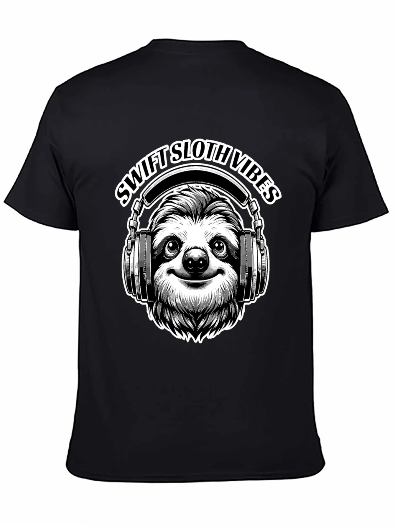 Swift Sloth Vibes Black T-Shirt