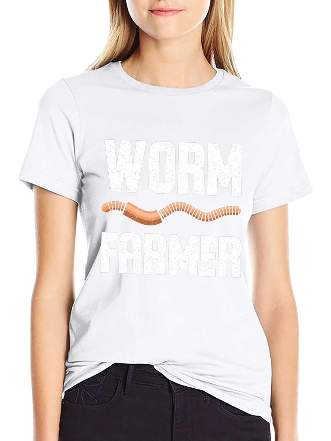 Worm Farmer Graphic Tee - Black Cotton T-Shirt