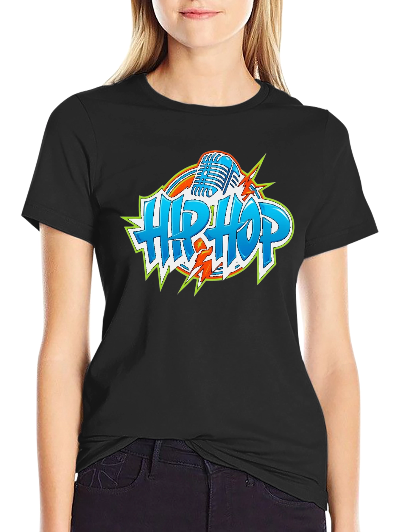Hip Hop Graphic Tee - Microphone Design