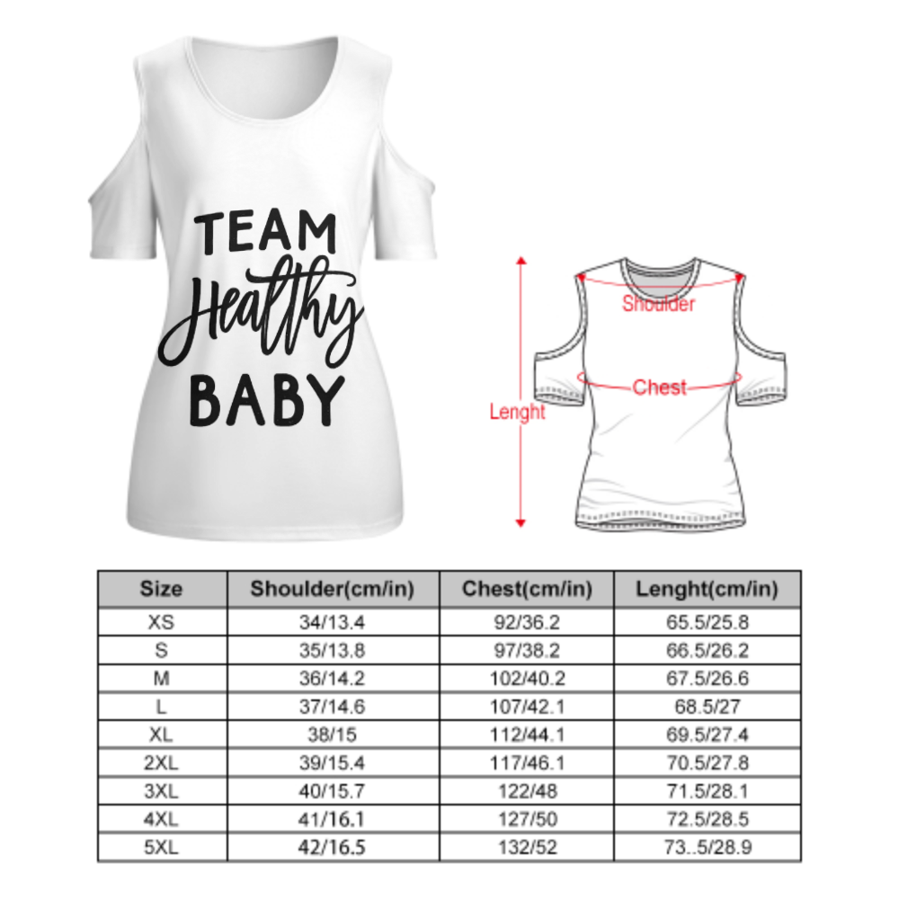 Team Healthy Baby Graphic T-Shirt – Cute Pregnancy Announcement Tee for Moms-To-Be(z171)