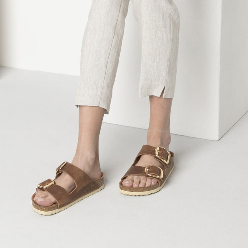 Birkenstock Women's Arizona Big Buckle Oiled Leather in Cognac