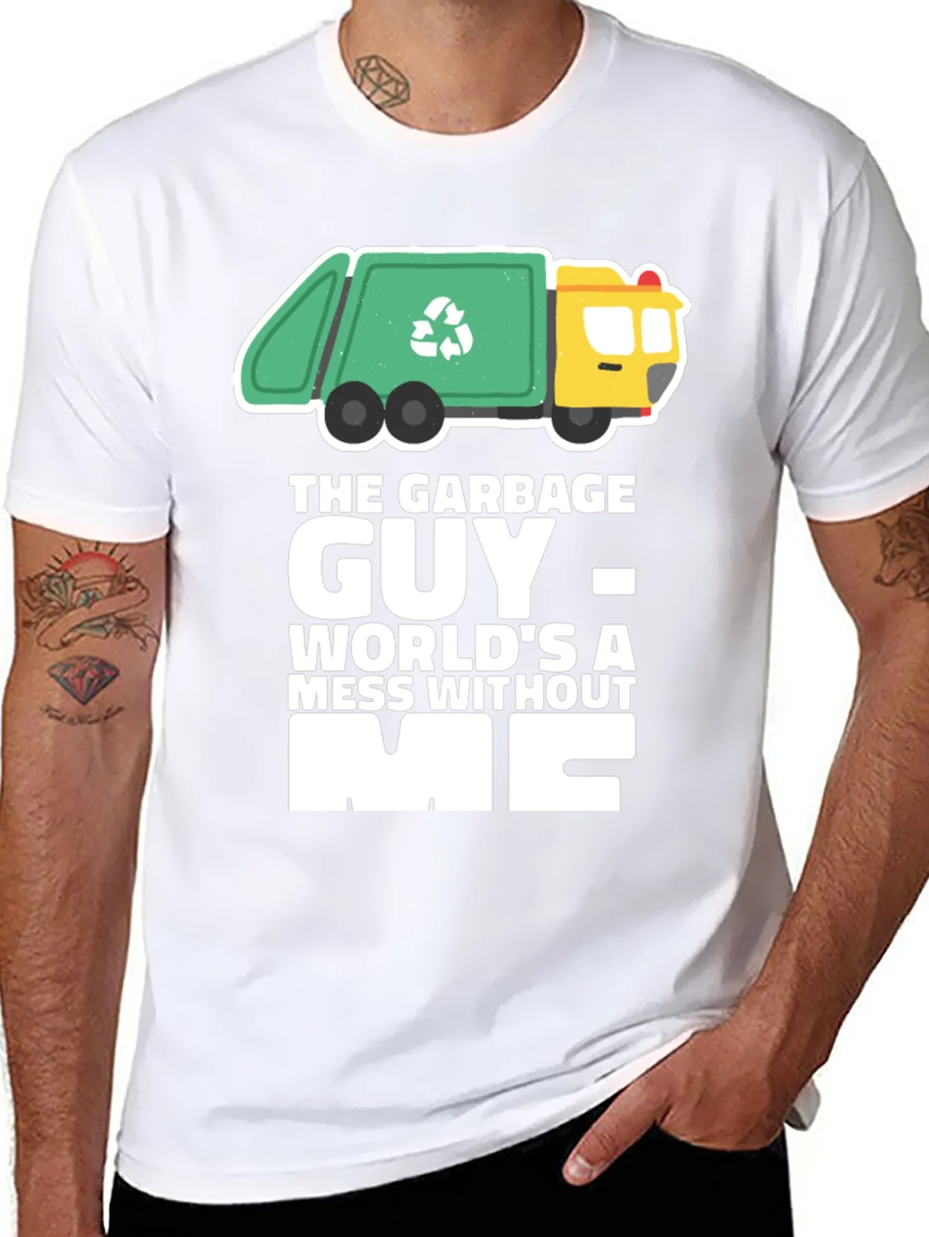 Garbage Guy T-Shirt Funny Recycle Truck Tee