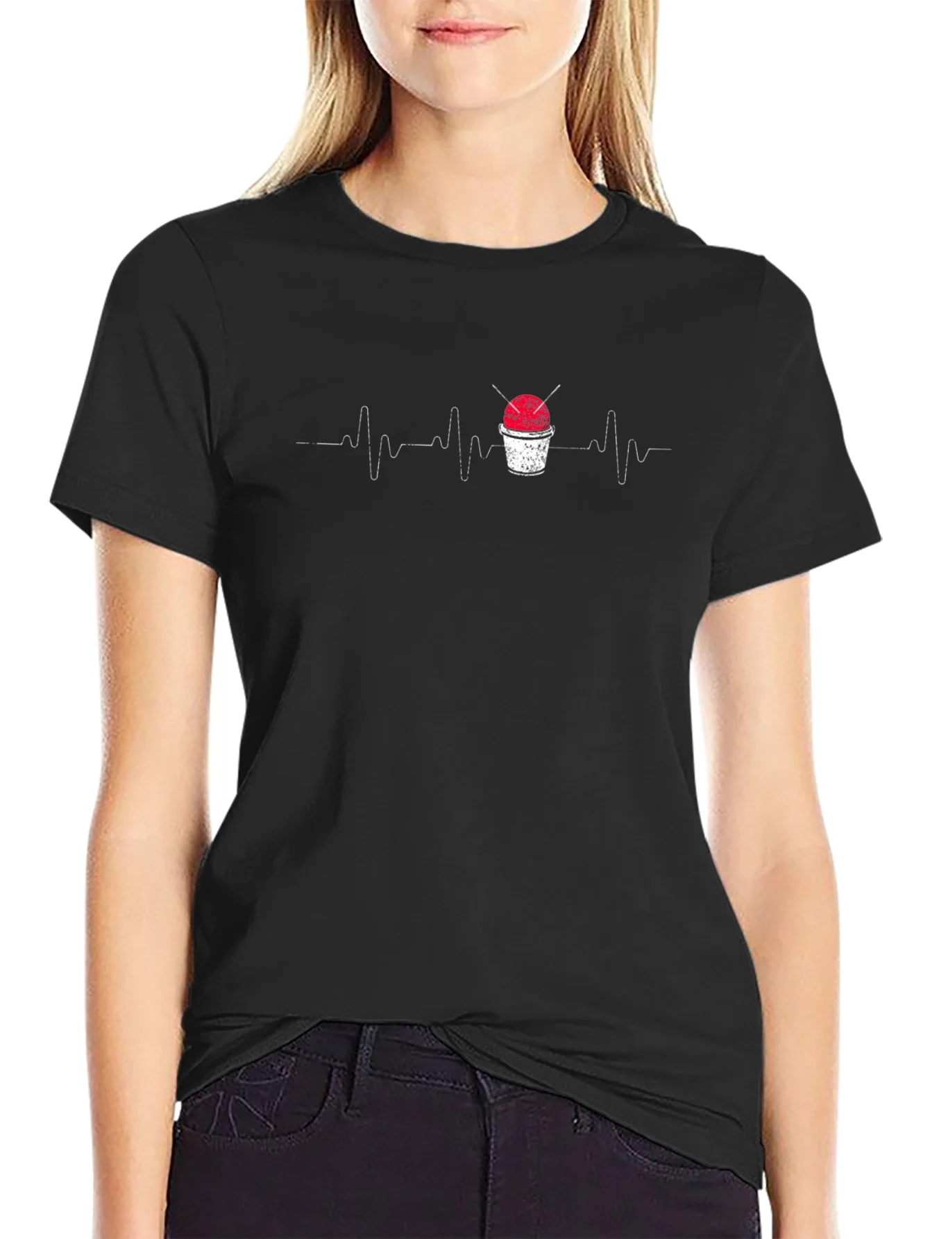 Knitting Heartbeat T-Shirt - Yarn Lover Tee