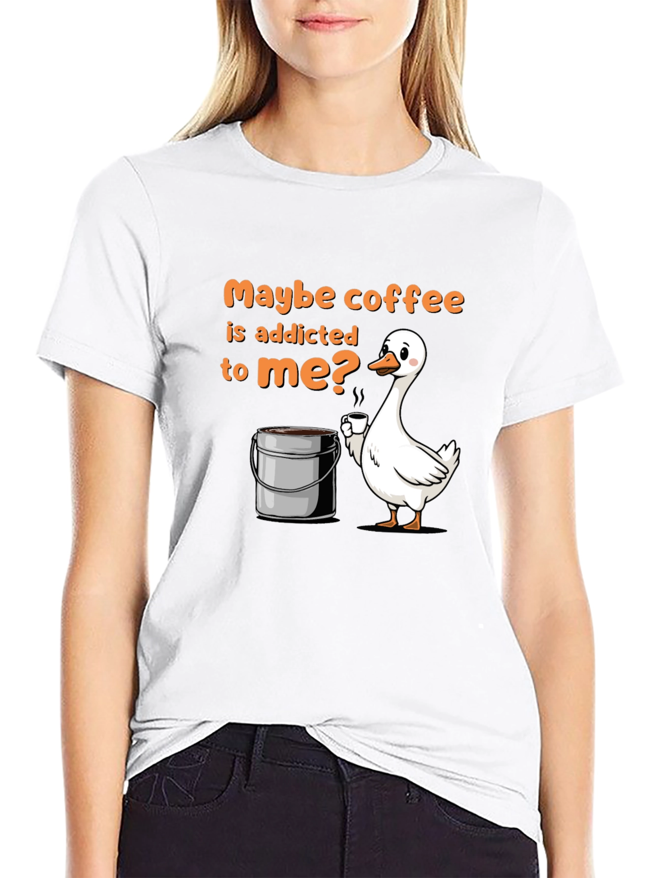 Coffee Addicted Goose Graphic Tee