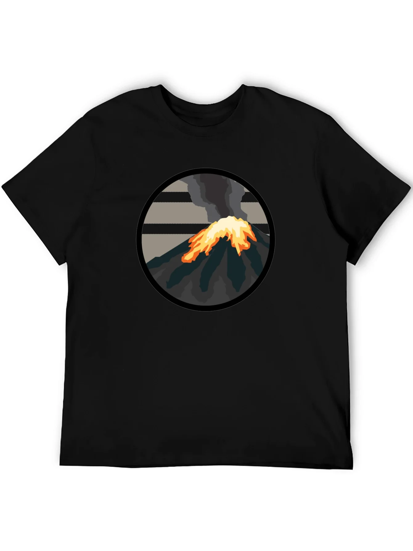 Volcano Graphic Tee - Bold Black T-Shirt