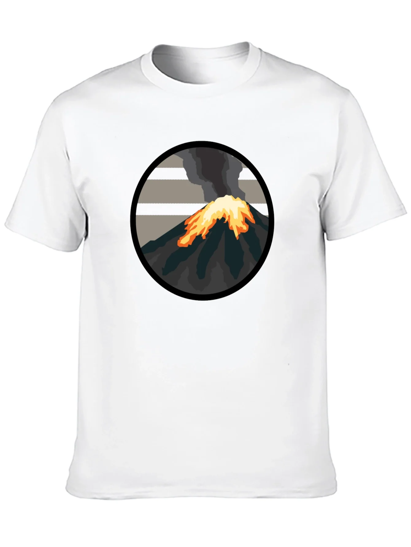 Volcano Graphic Tee - Bold Black T-Shirt