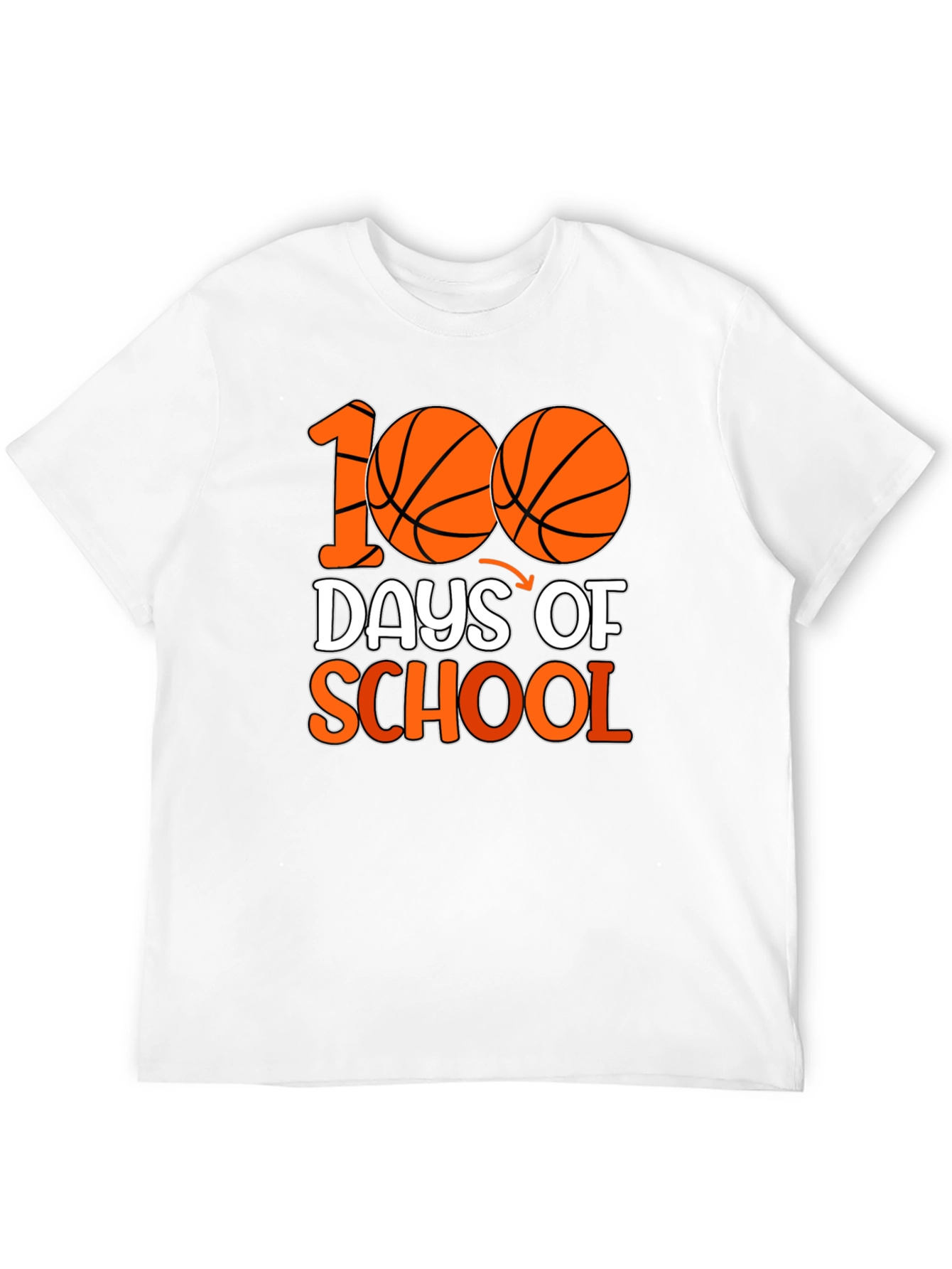 100 Days of School Basketball T-Shirt