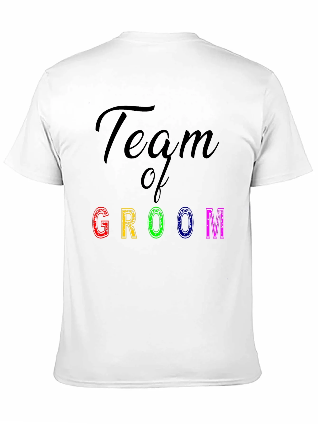 Team of Groom Black Graphic T-Shirt