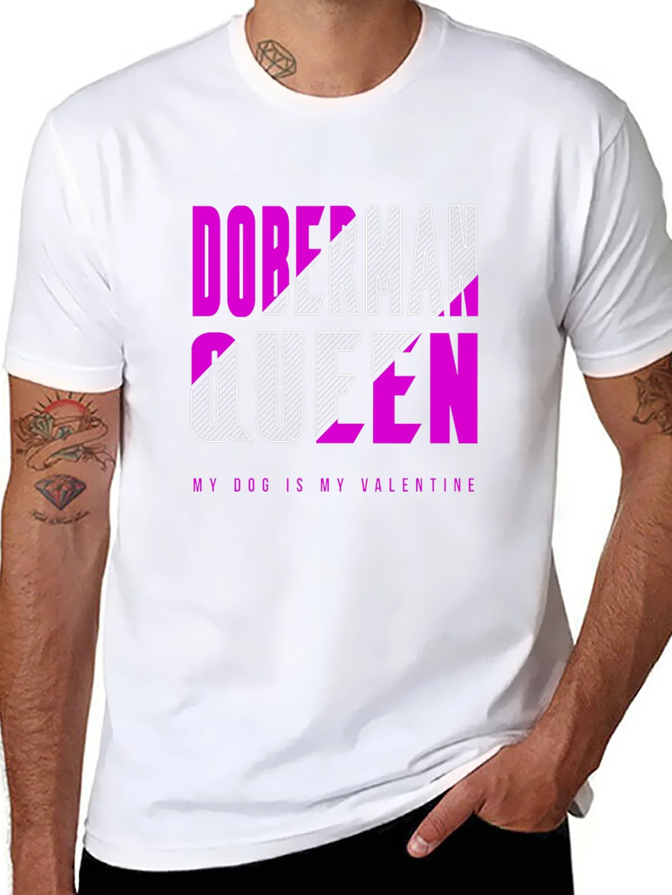 Doberman Queen Valentines Day T-Shirt
