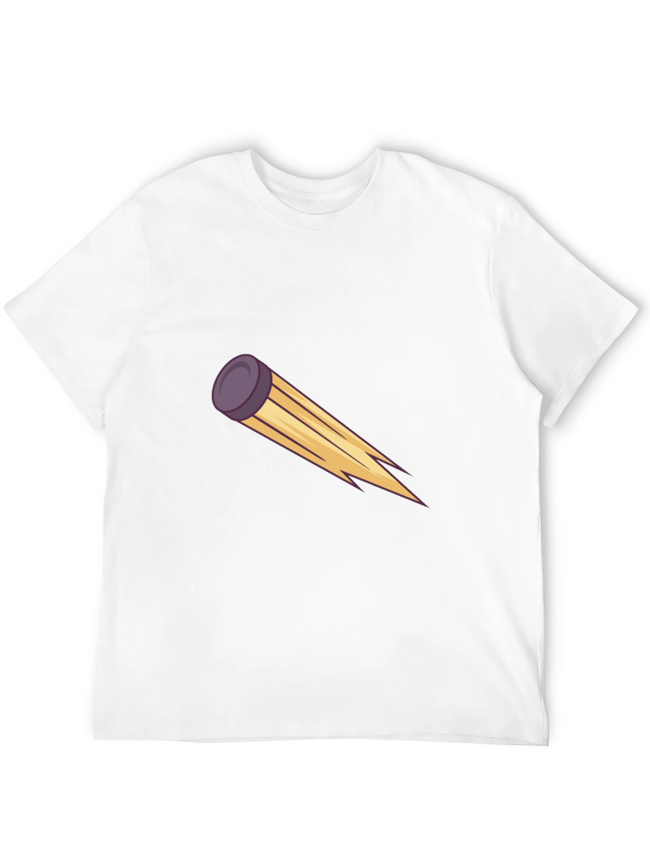 Mens Black Tee with Graphic Flying Disc