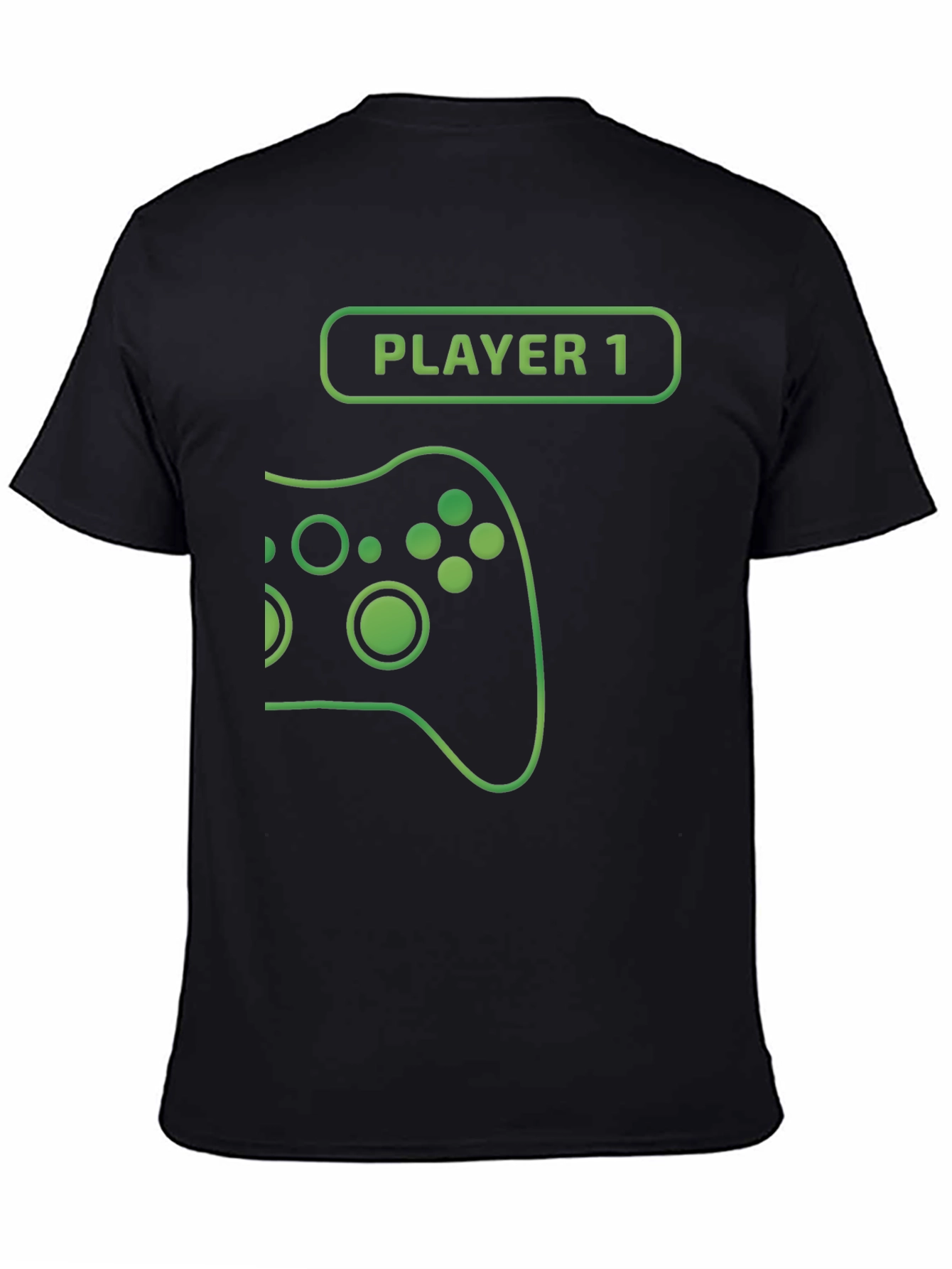 Player 1 Gamer T-Shirt - Black Cotton Gaming Tee