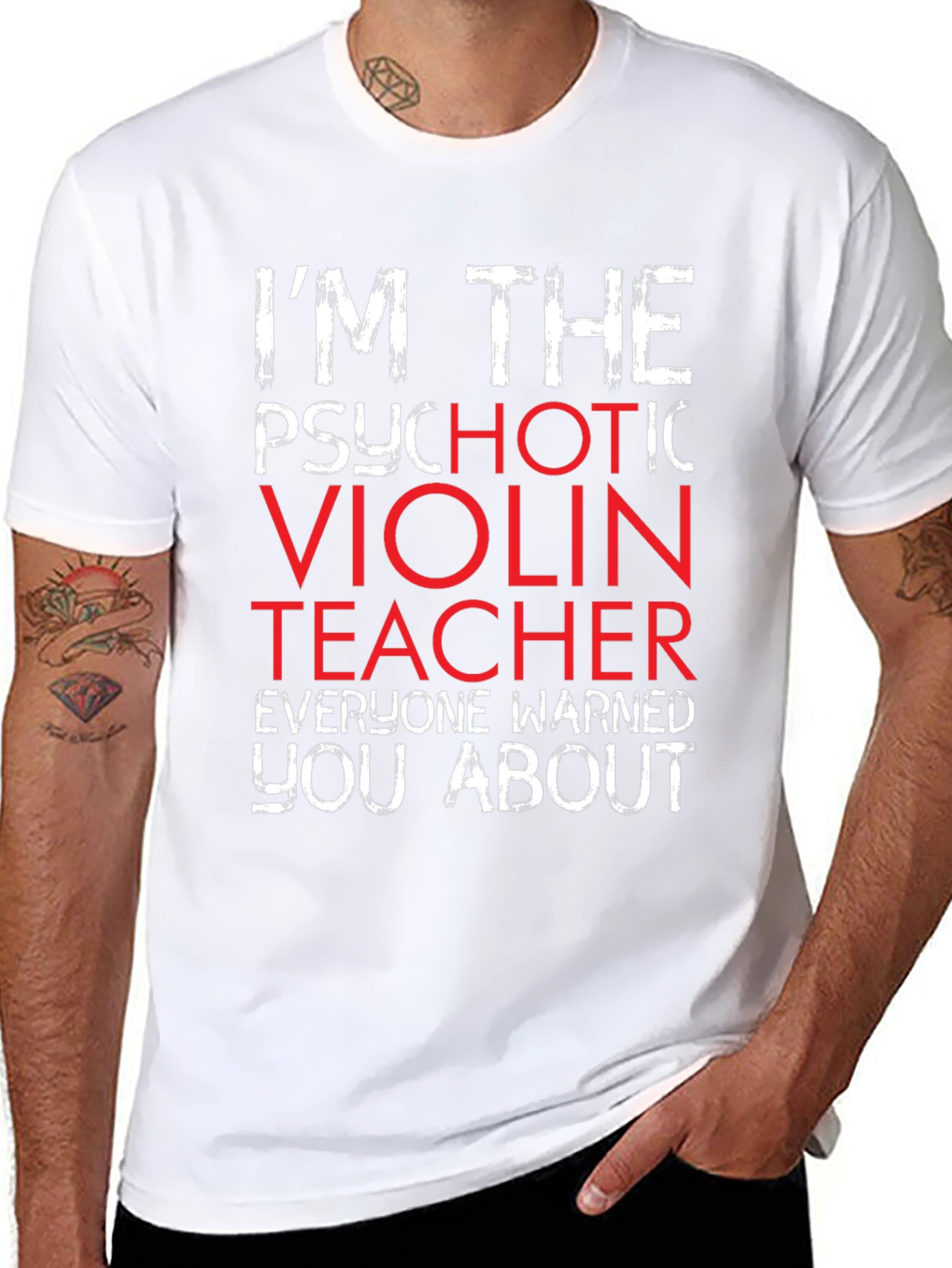 Psychotic Violin Teacher T-Shirt - Funny Music Gift