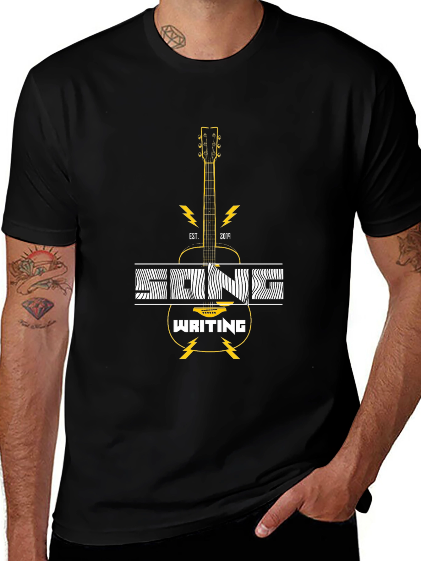 Songwriting Guitar T-Shirt - Musician Graphic Tee