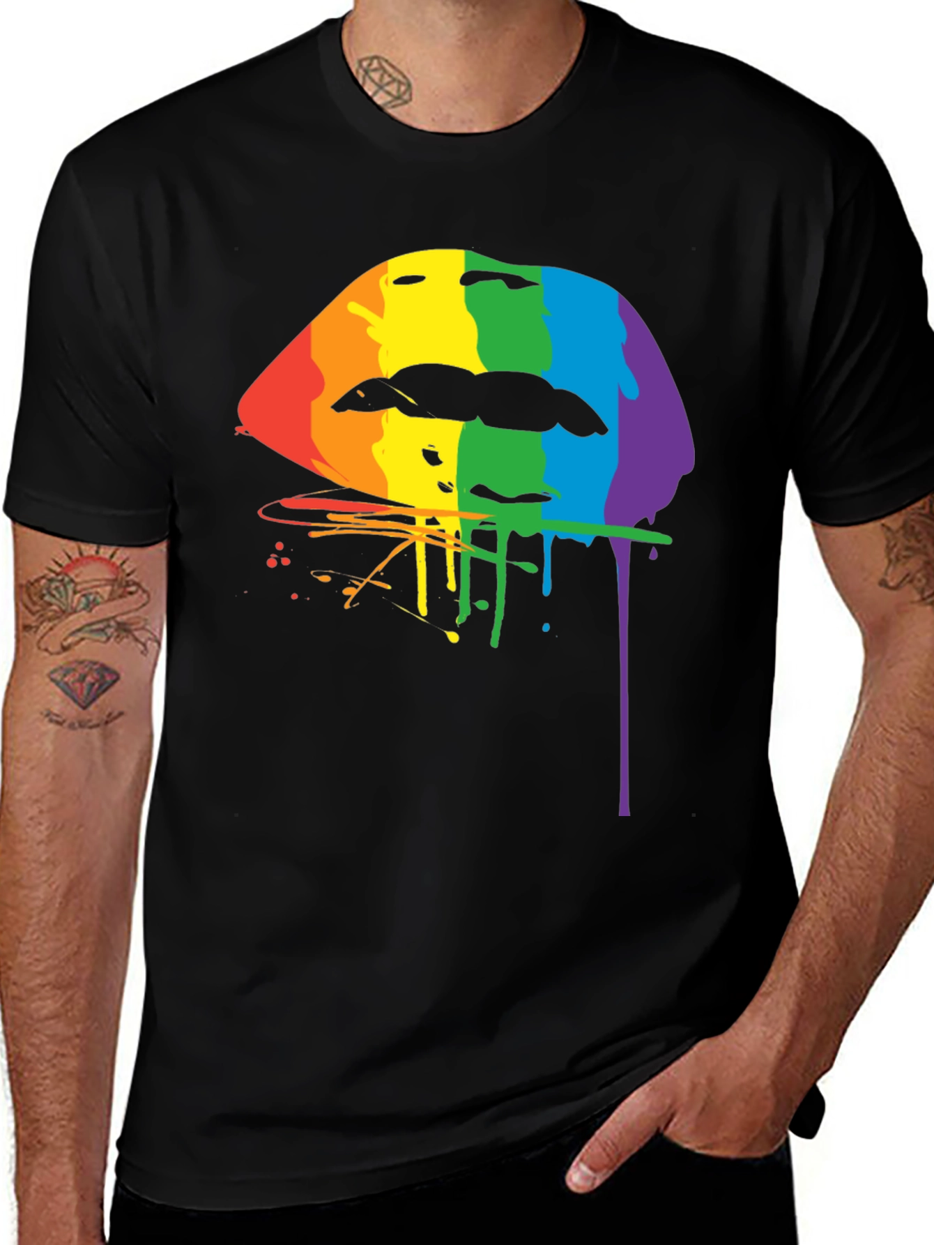 Rainbow Lips Graphic Tee