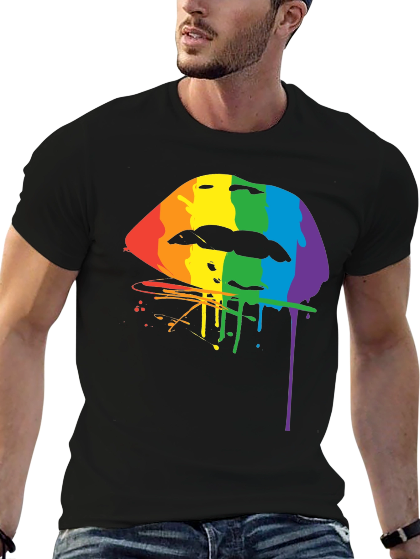 Rainbow Lips Graphic Tee