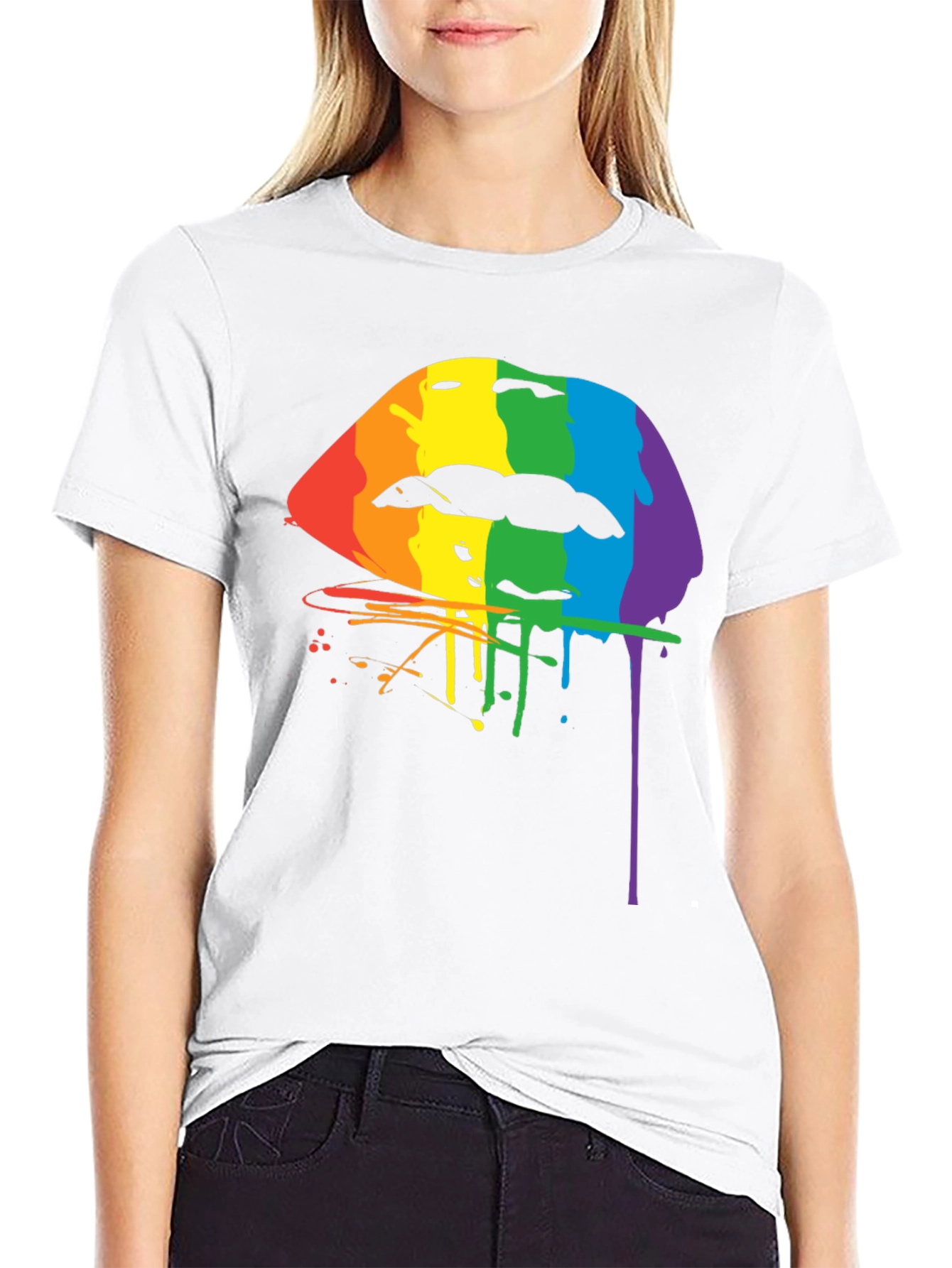 Rainbow Lips Graphic Tee