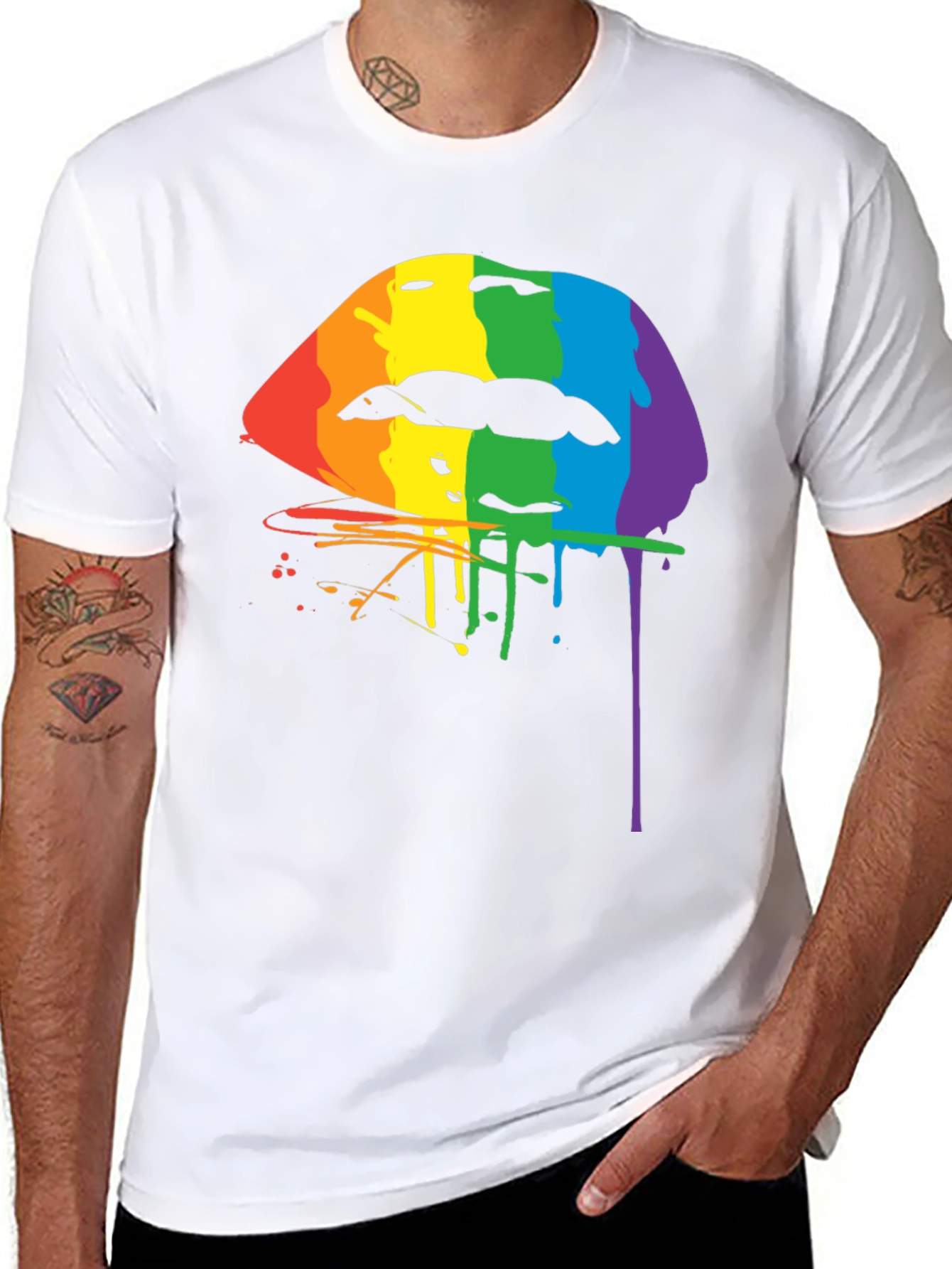 Rainbow Lips Graphic Tee