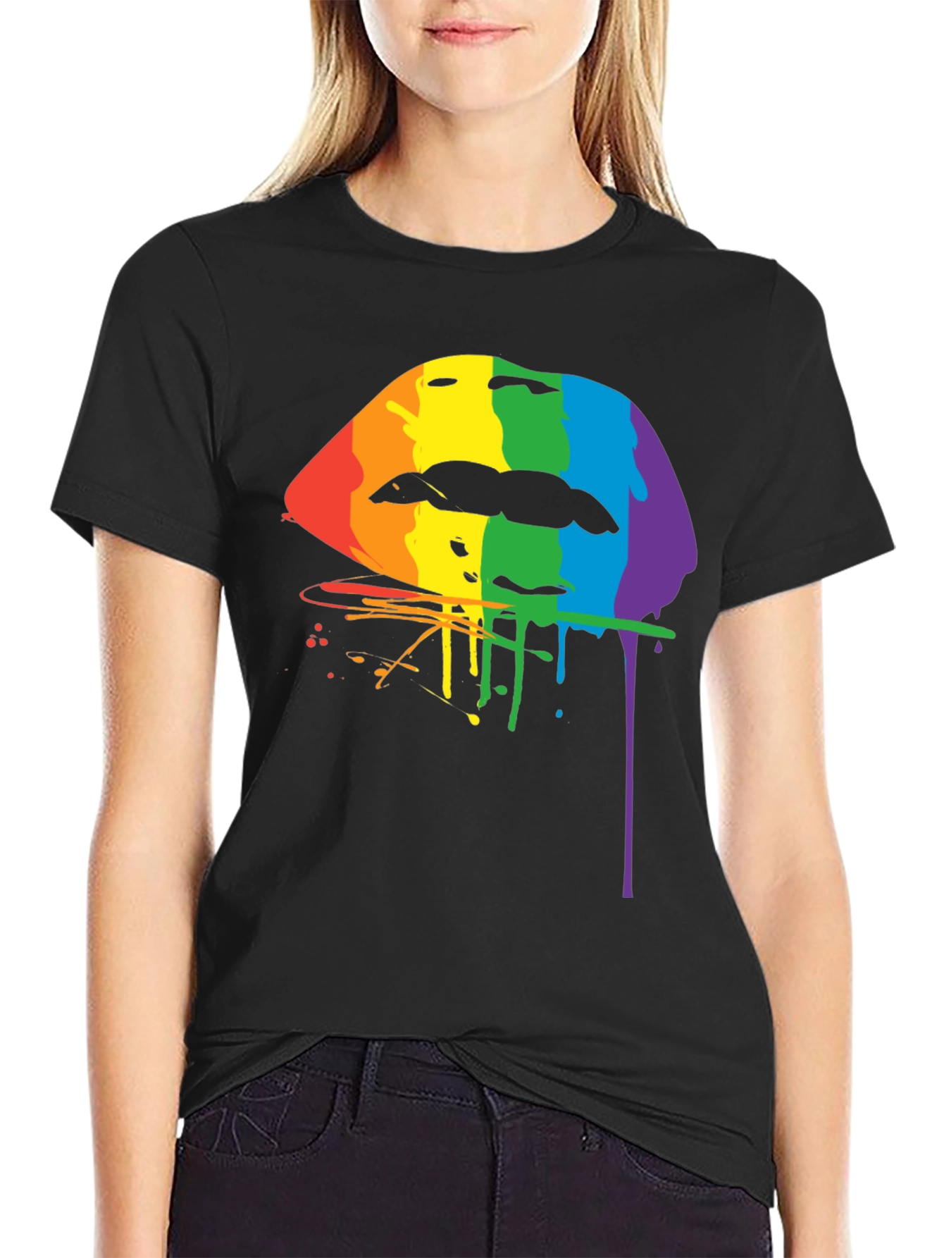 Rainbow Lips Graphic Tee