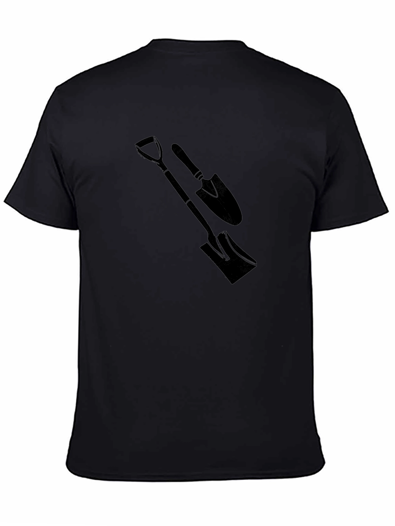Mens Black T-Shirt with Spade Graphic
