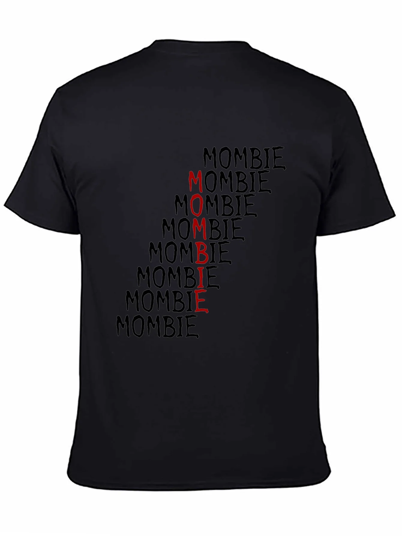 Mombie Graphic Print Black T-Shirt