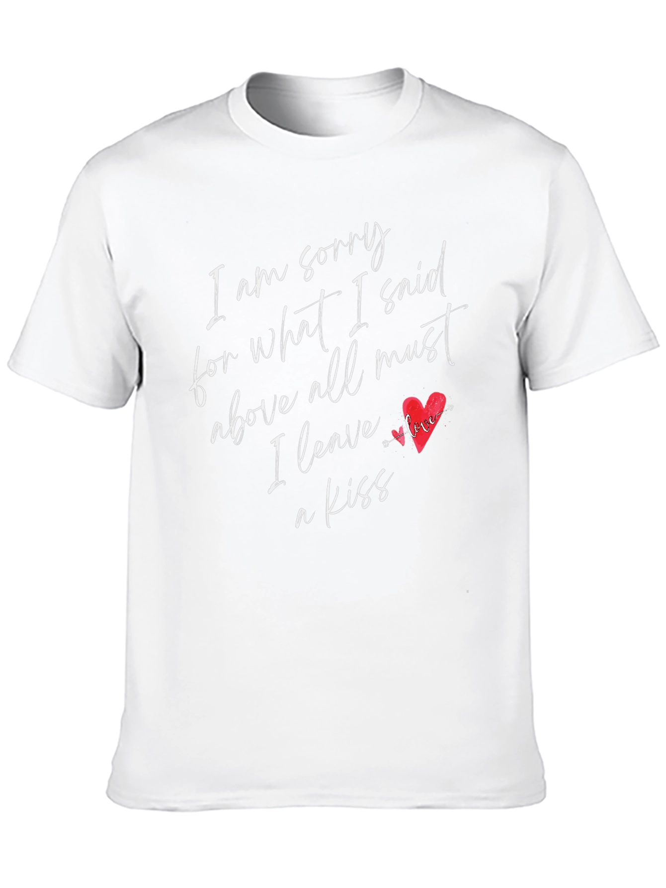 Apology Kiss Graphic Tee - Soft Cotton Blend