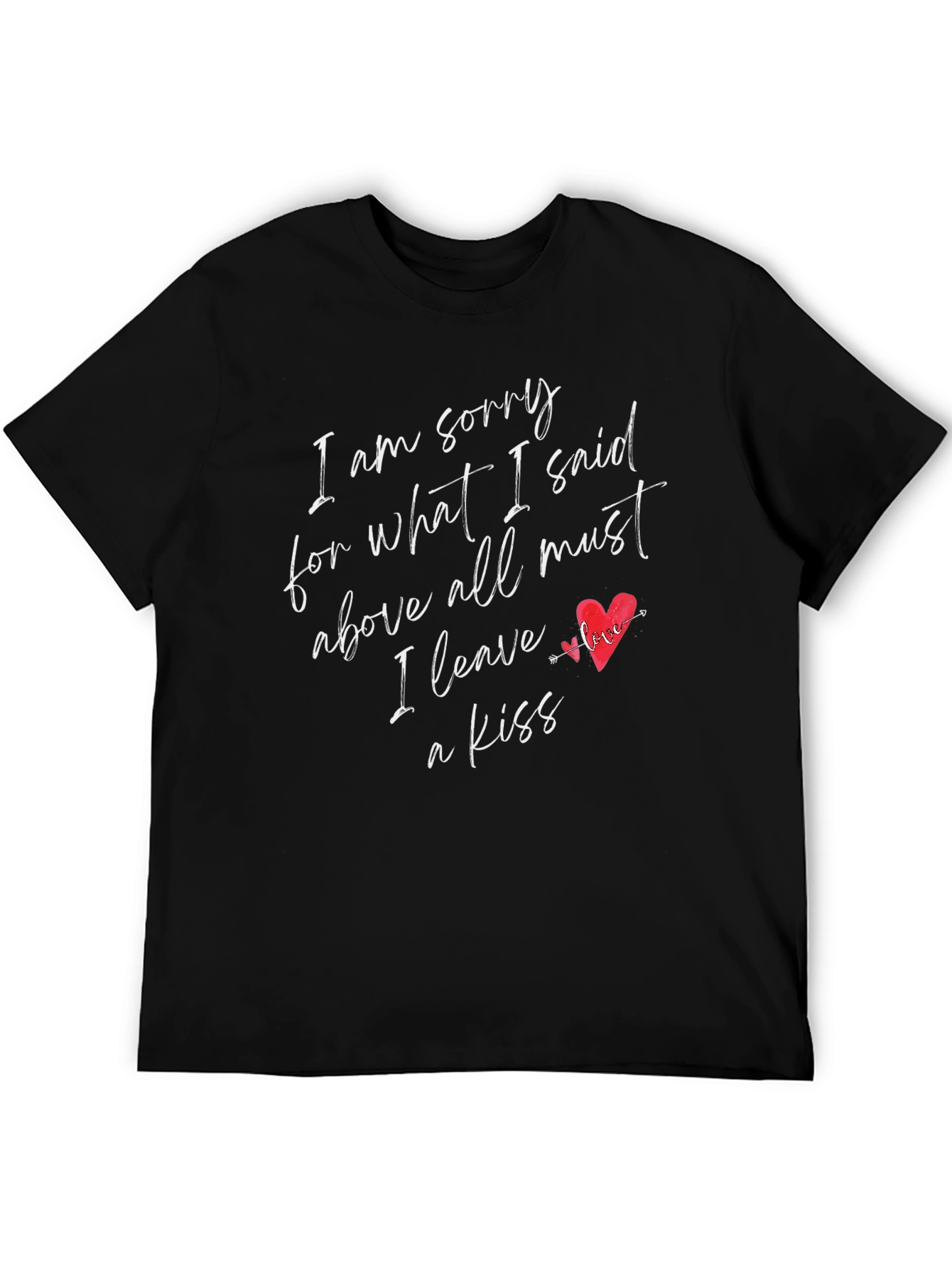 Apology Kiss Graphic Tee - Soft Cotton Blend