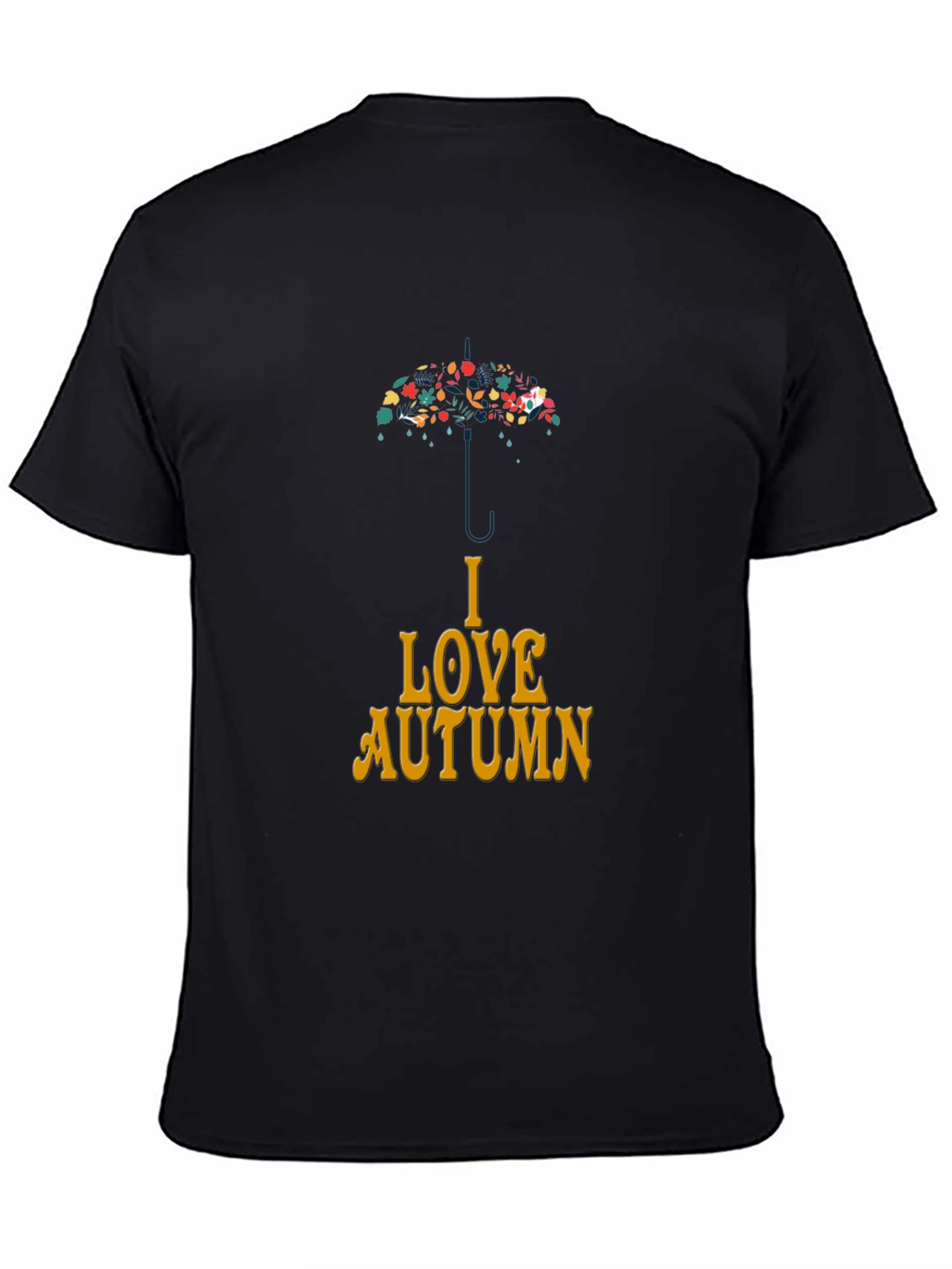 I Love Autumn Umbrella Graphic T-Shirt