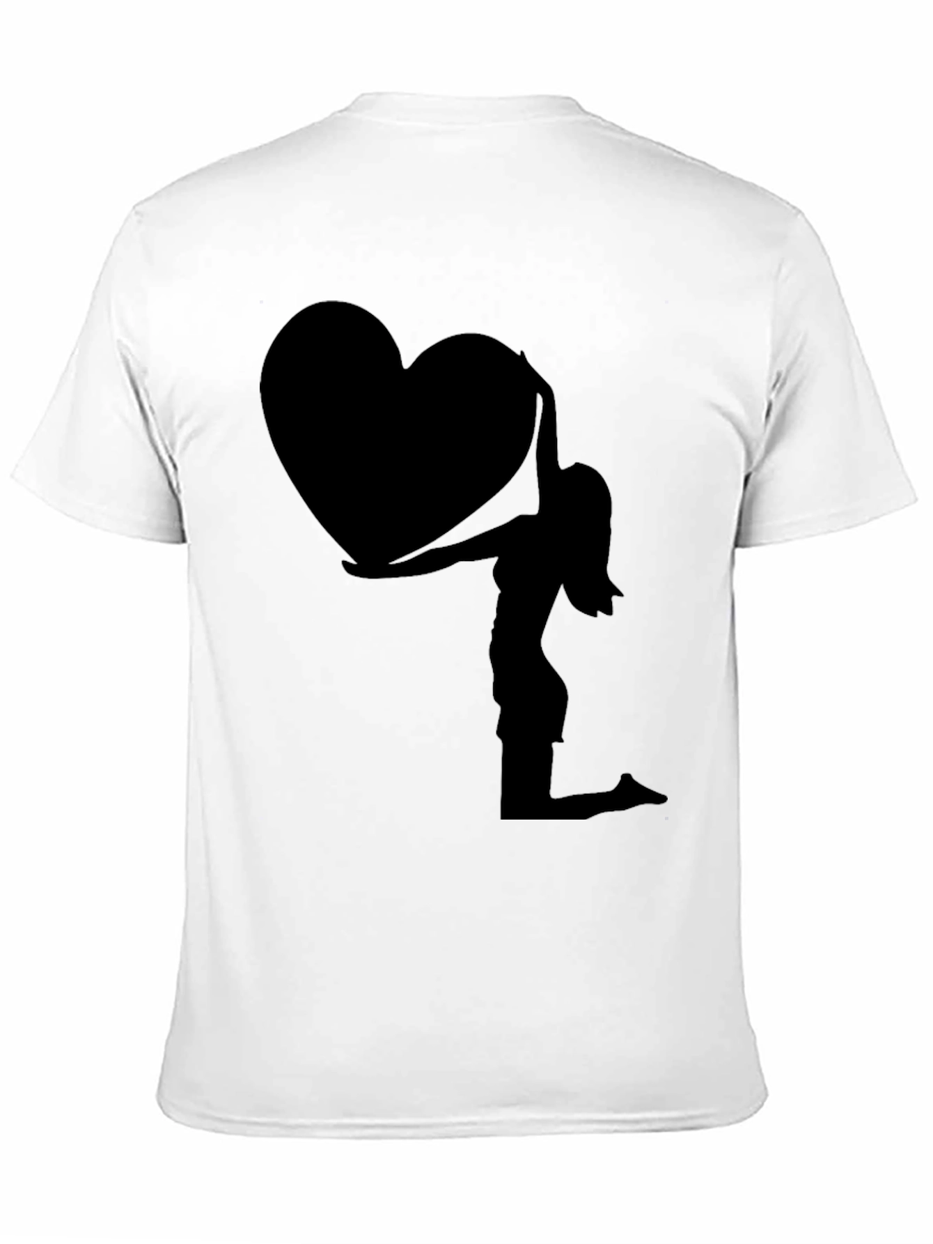Silhouette Heart Graphic Tee - Black
