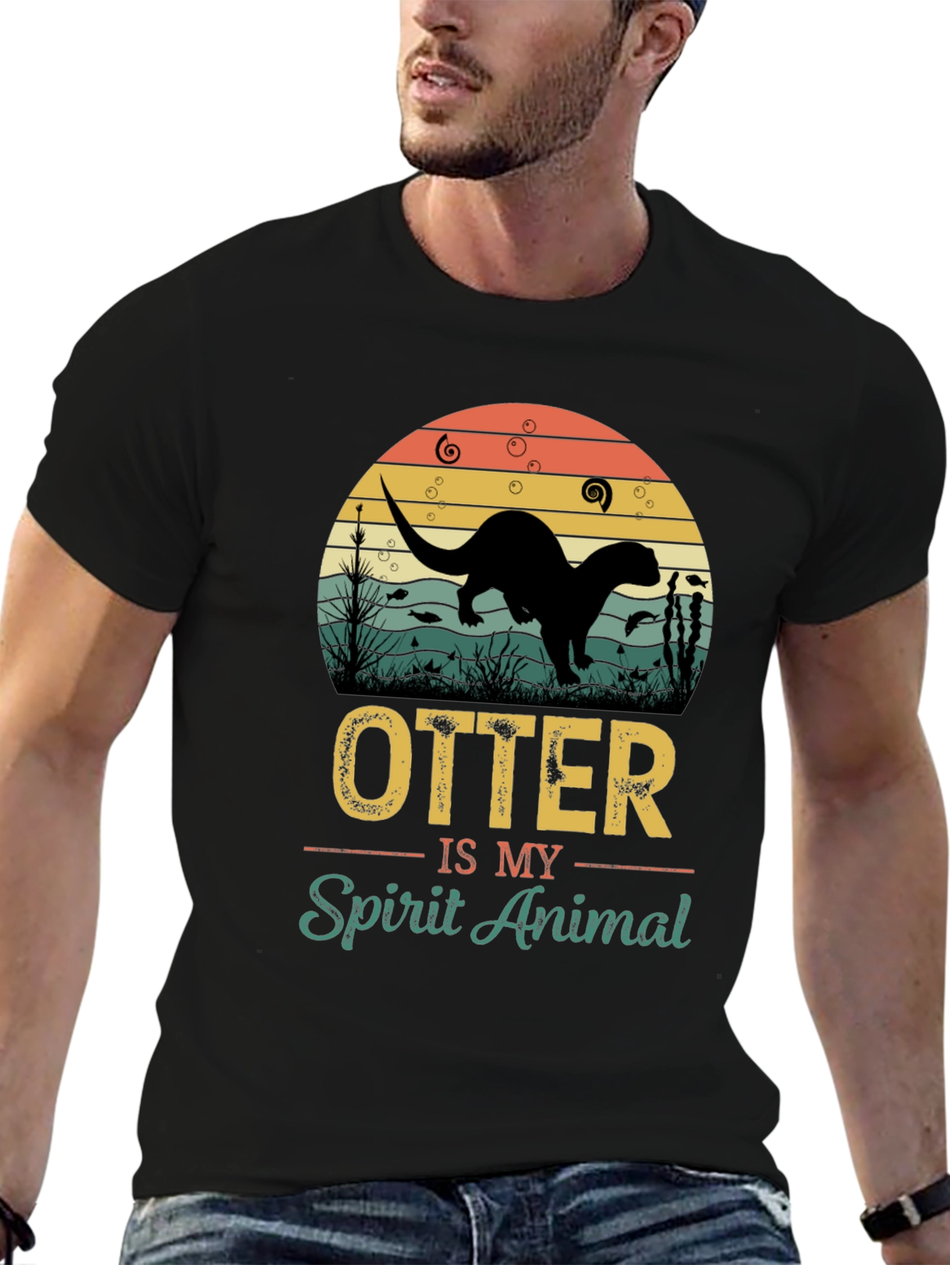 Otter Spirit Animal Graphic T-Shirt