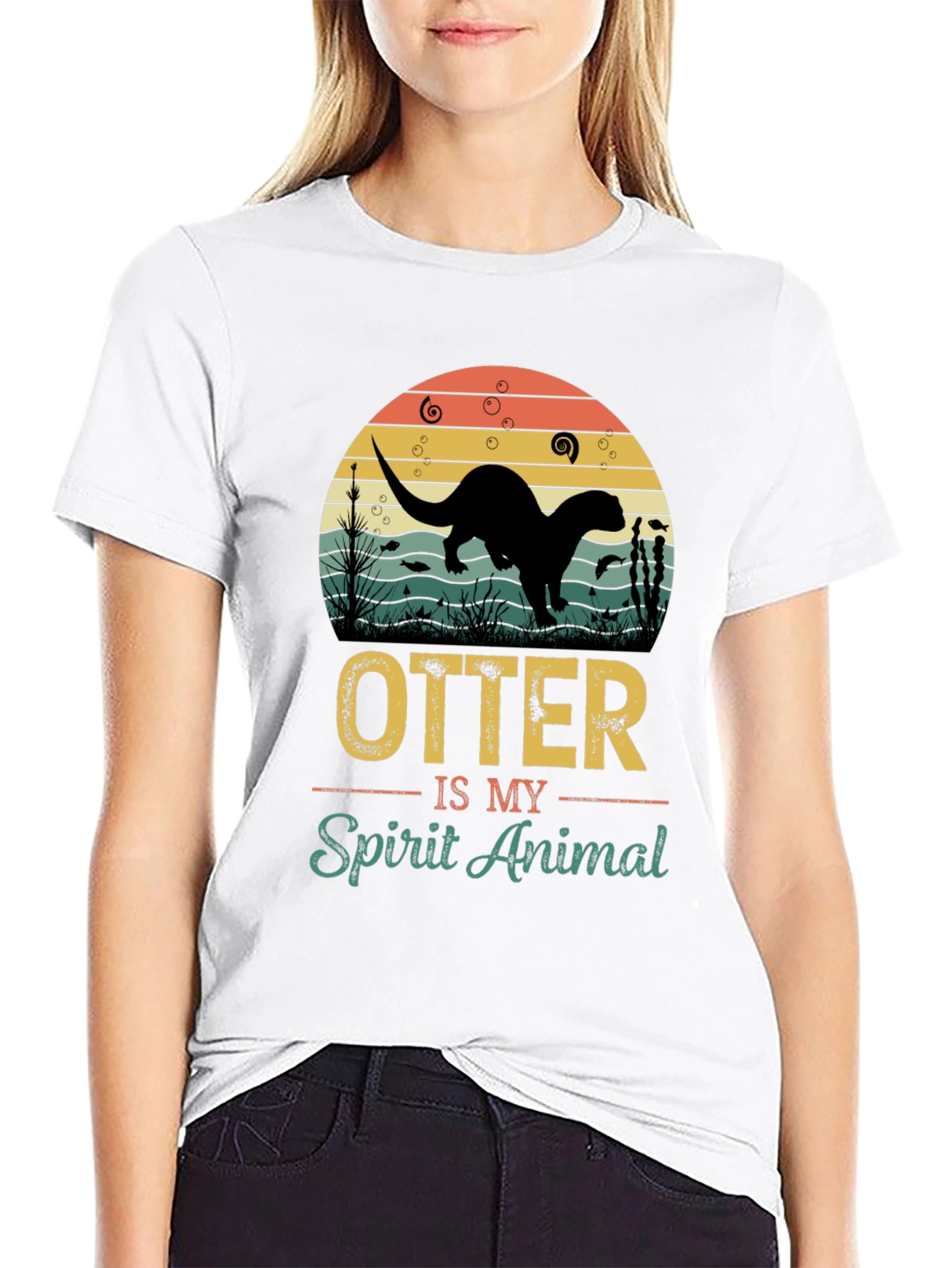 Otter Spirit Animal Graphic T-Shirt