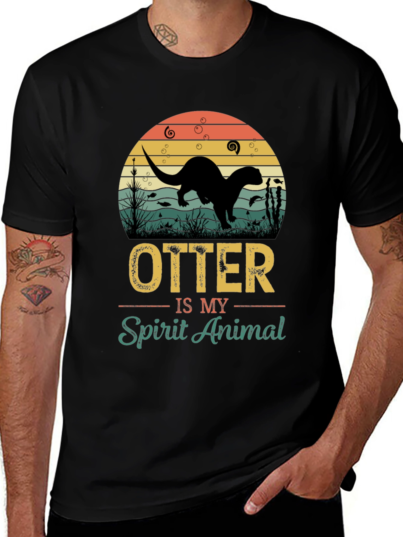 Otter Spirit Animal Graphic T-Shirt