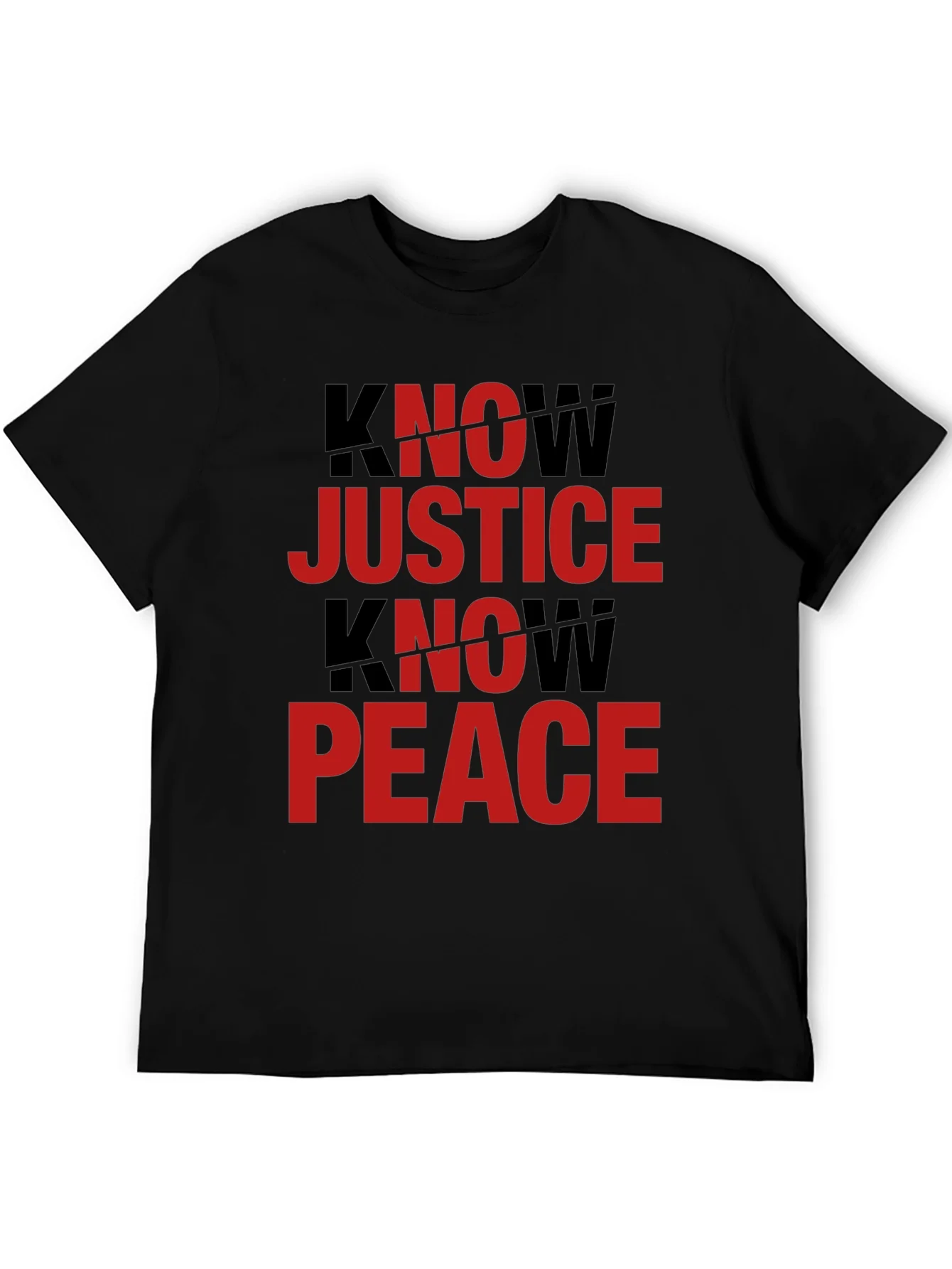 Know Justice Know Peace Graphic Tee - Black