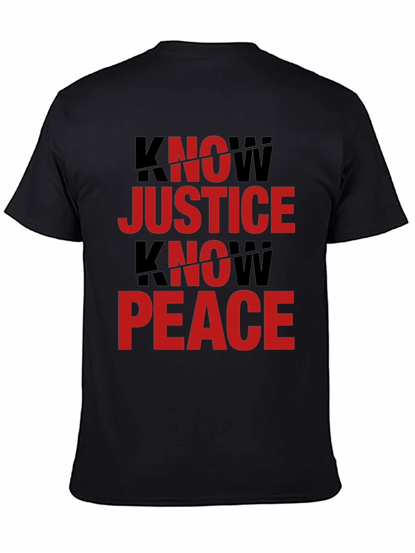 Know Justice Know Peace Graphic Tee - Black
