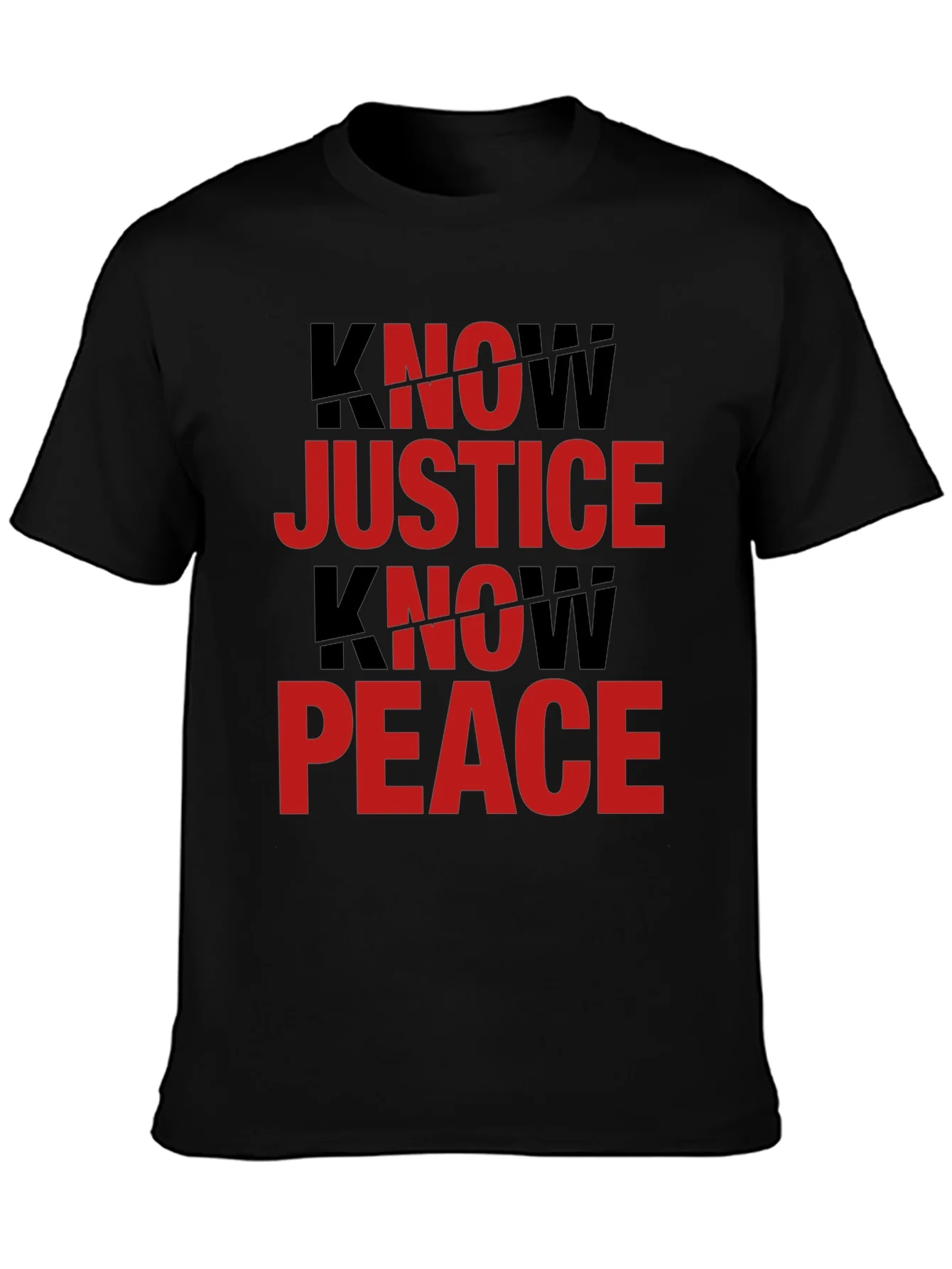 Know Justice Know Peace Graphic Tee - Black