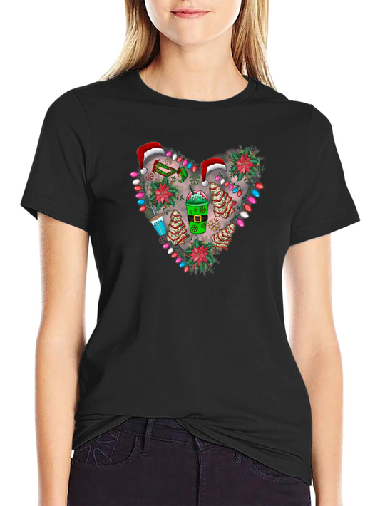 Festive Holiday Heart T-Shirt