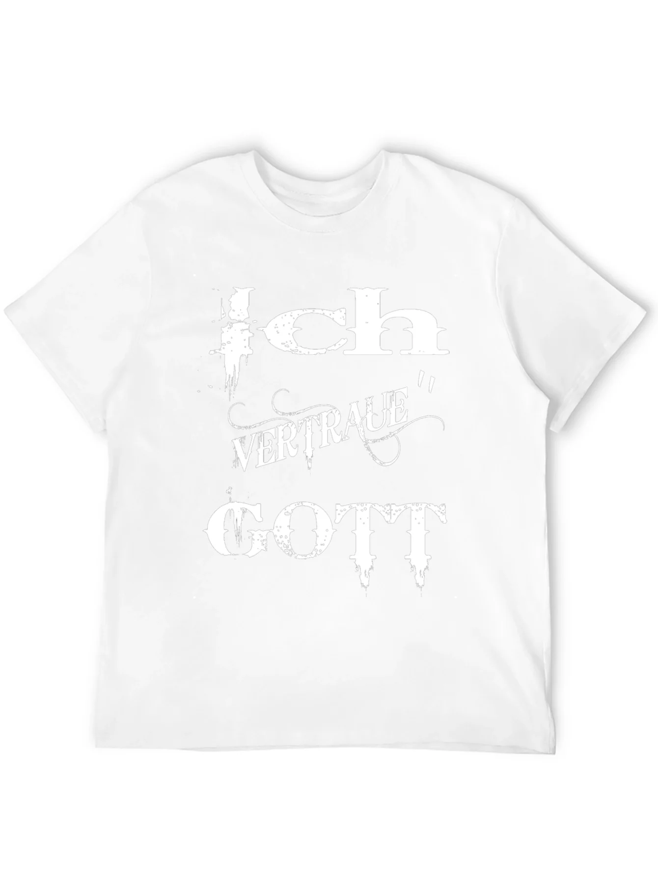 Ich Vertraue Gott Black Graphic T-Shirt