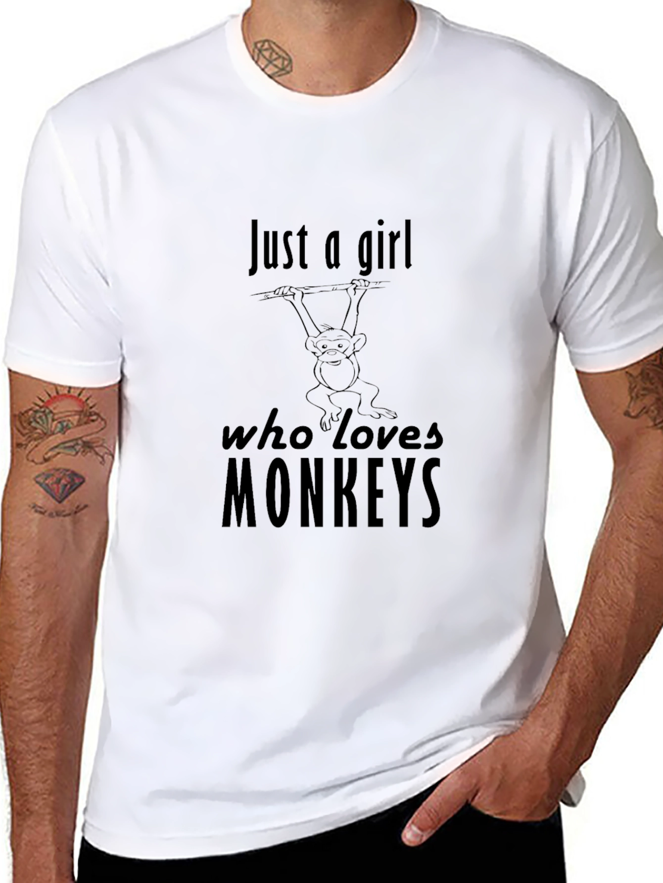 Just a Girl Who Loves Monkeys T-Shirt