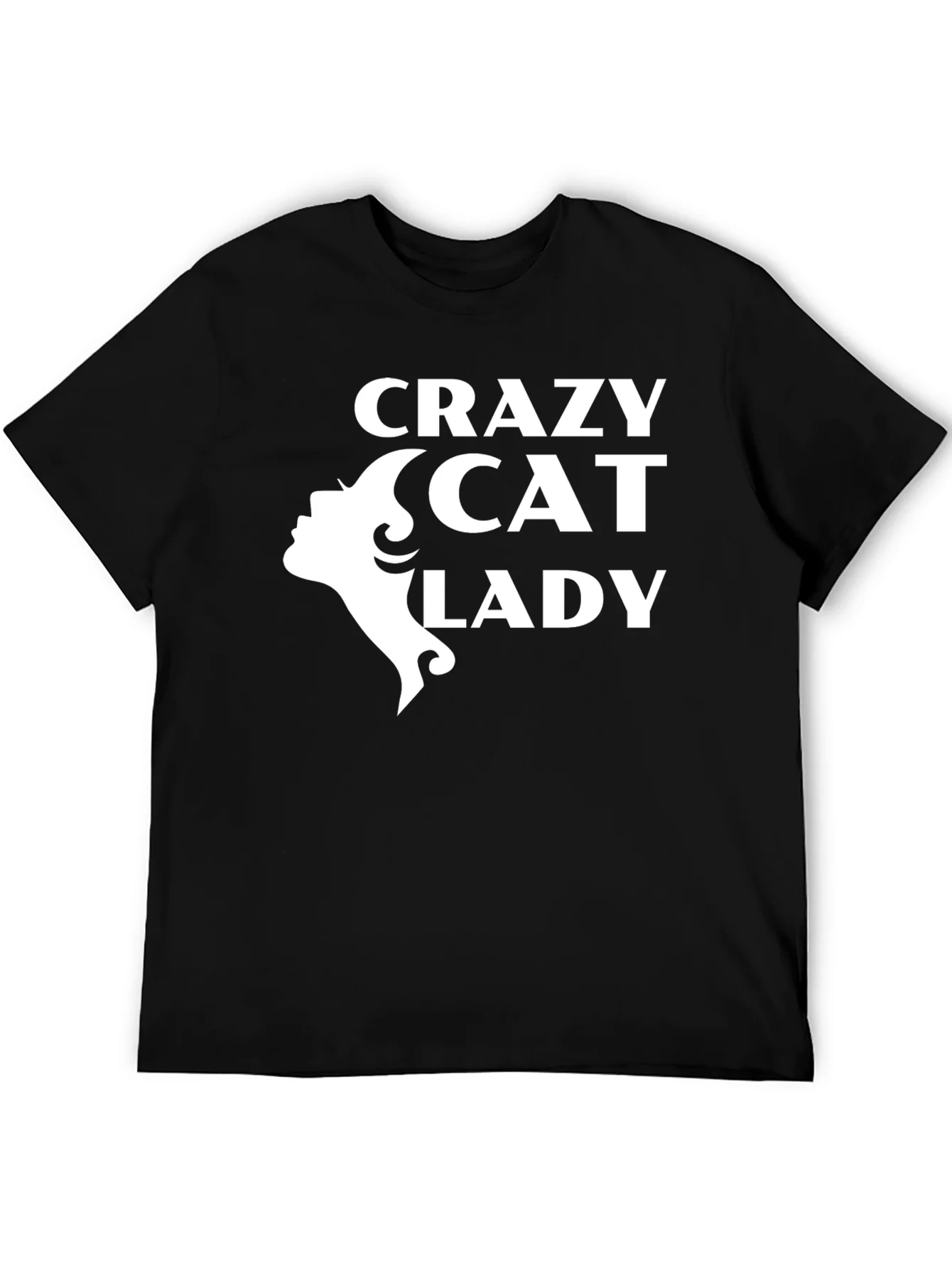 Crazy Cat Lady Graphic Tee - Black