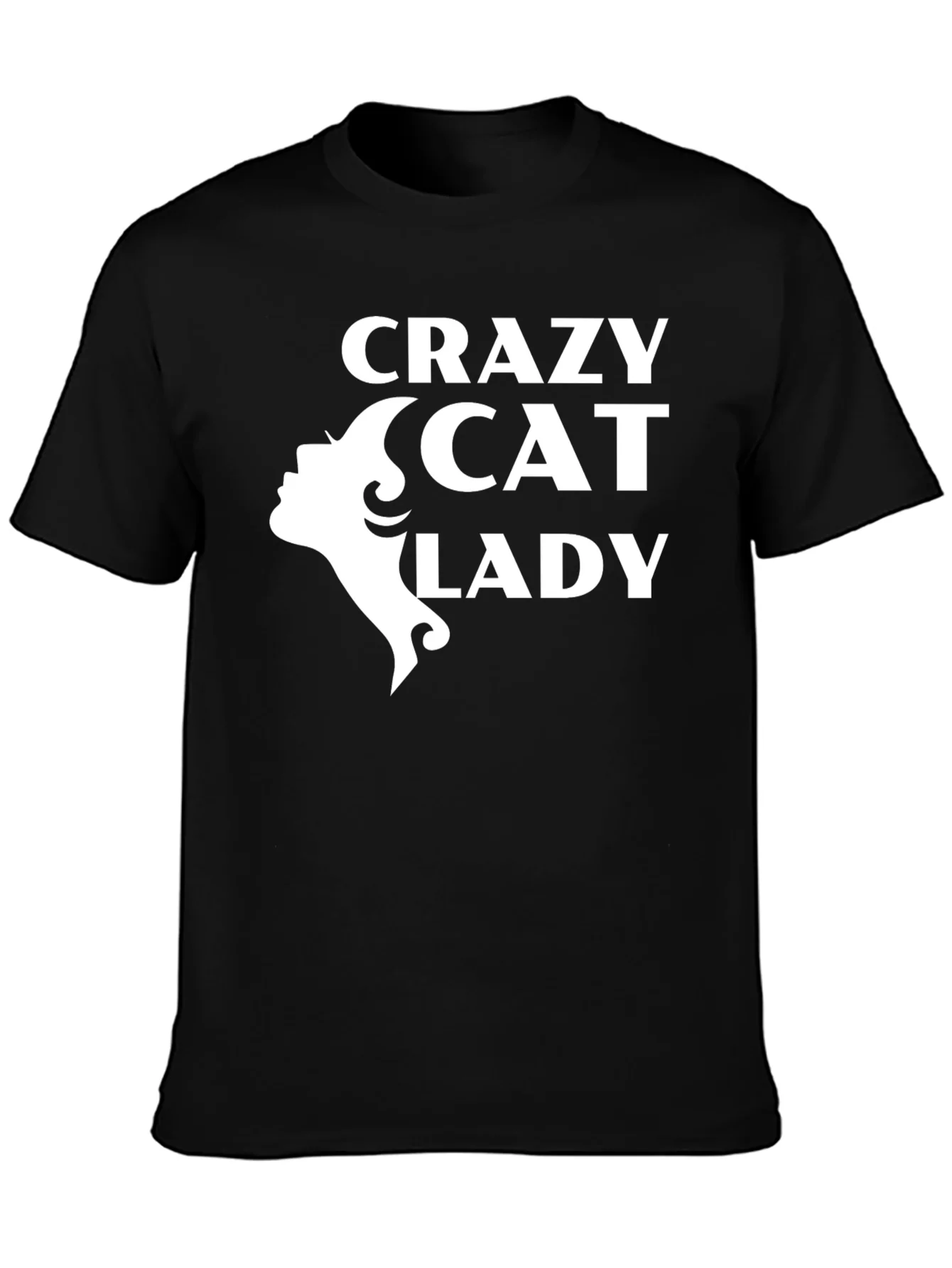 Crazy Cat Lady Graphic Tee - Black
