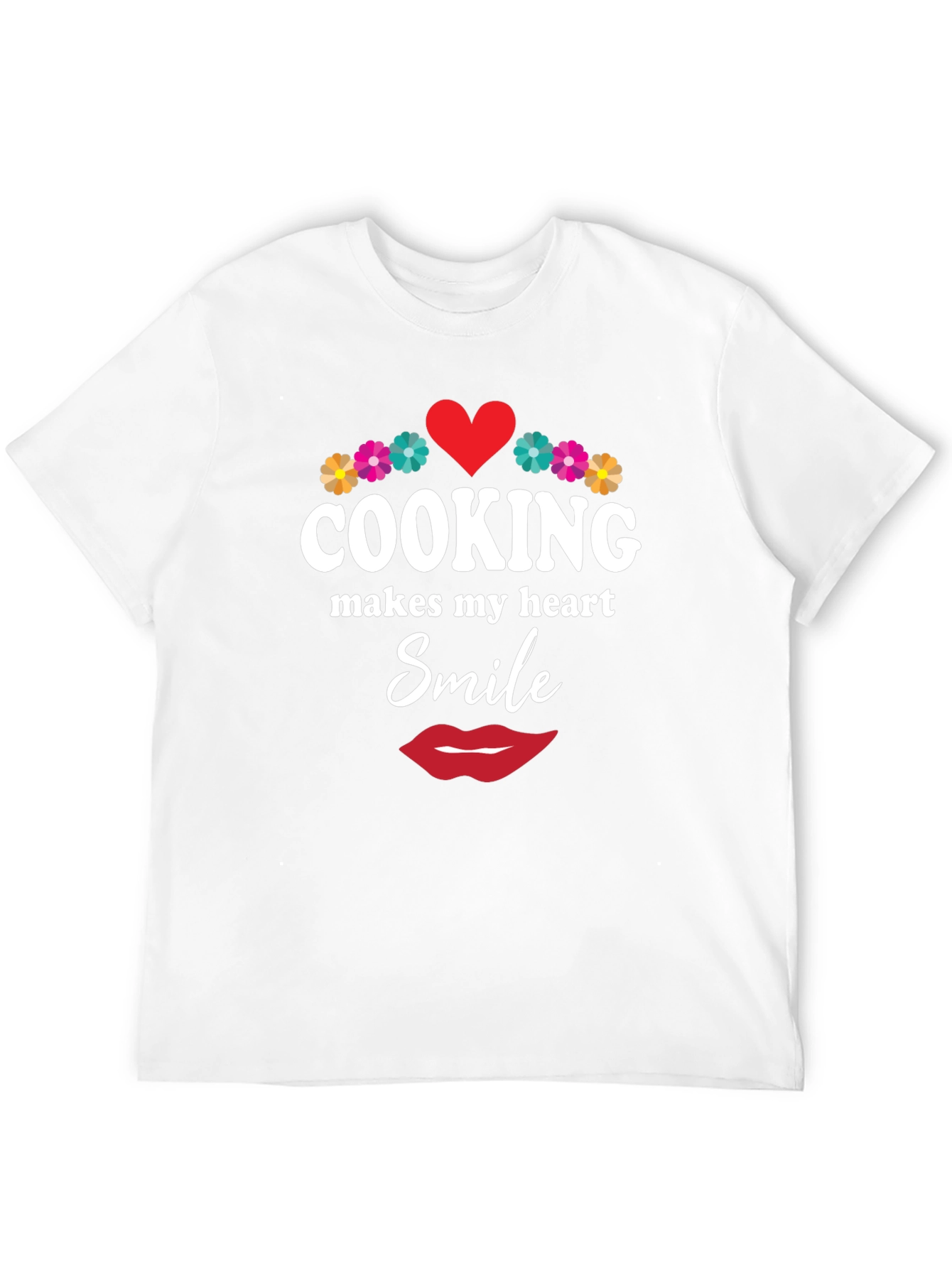 Cooking Makes My Heart Smile Black T-Shirt