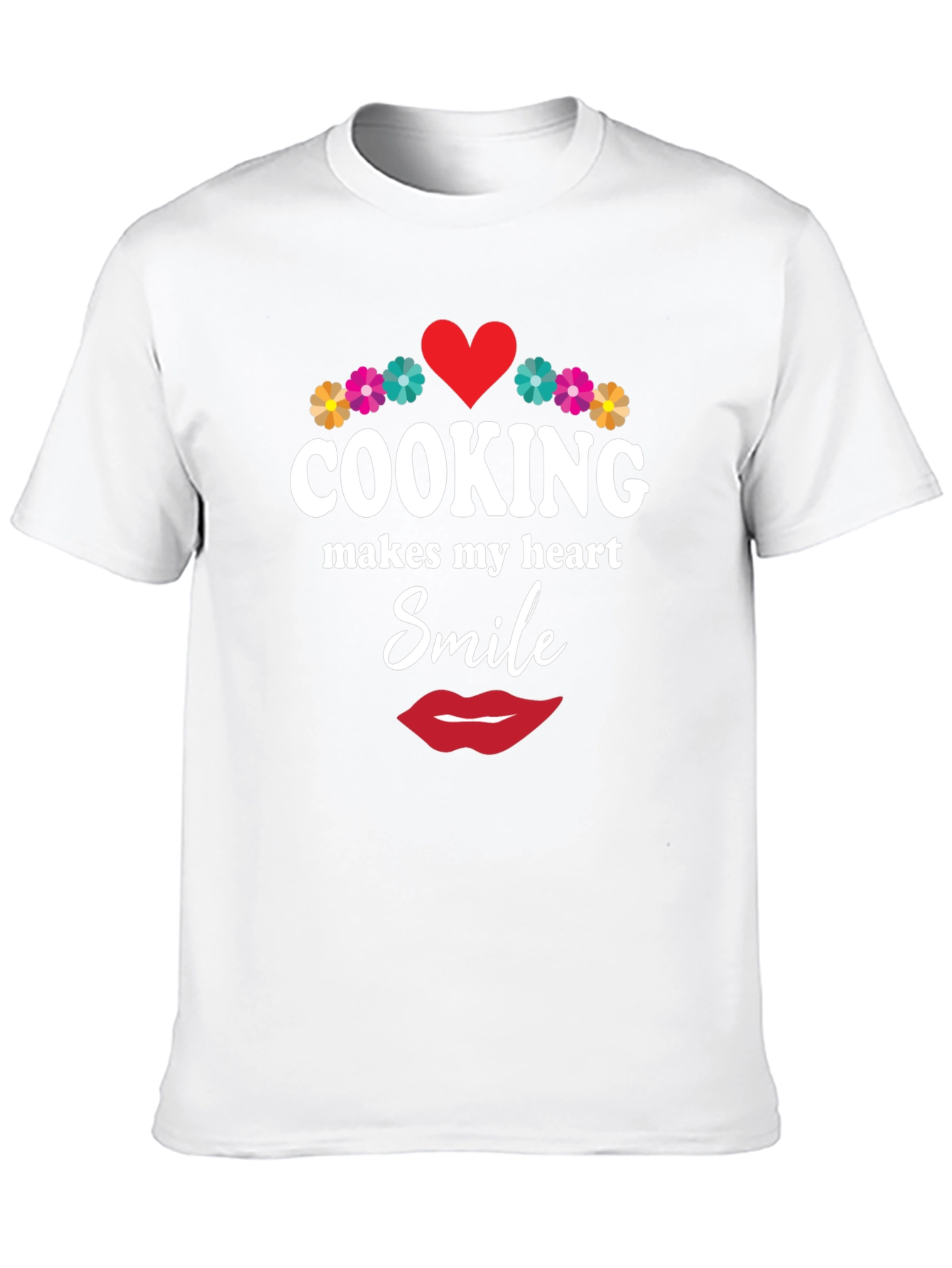 Cooking Makes My Heart Smile Black T-Shirt