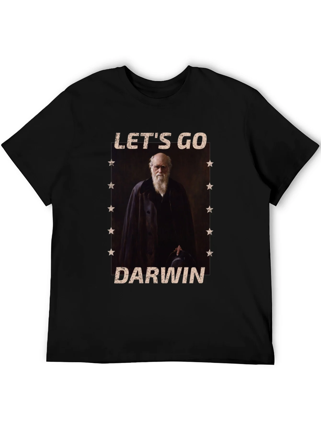 Lets Go Darwin Black Graphic T-Shirt