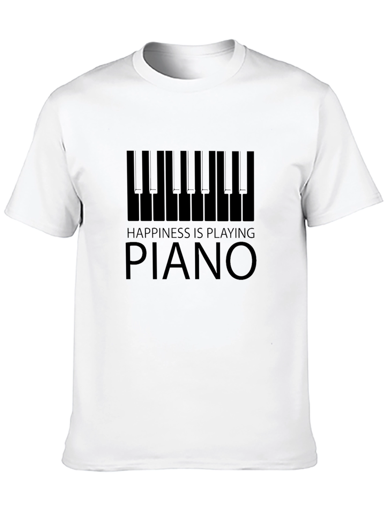 Happiness is Playing Piano Graphic T-Shirt