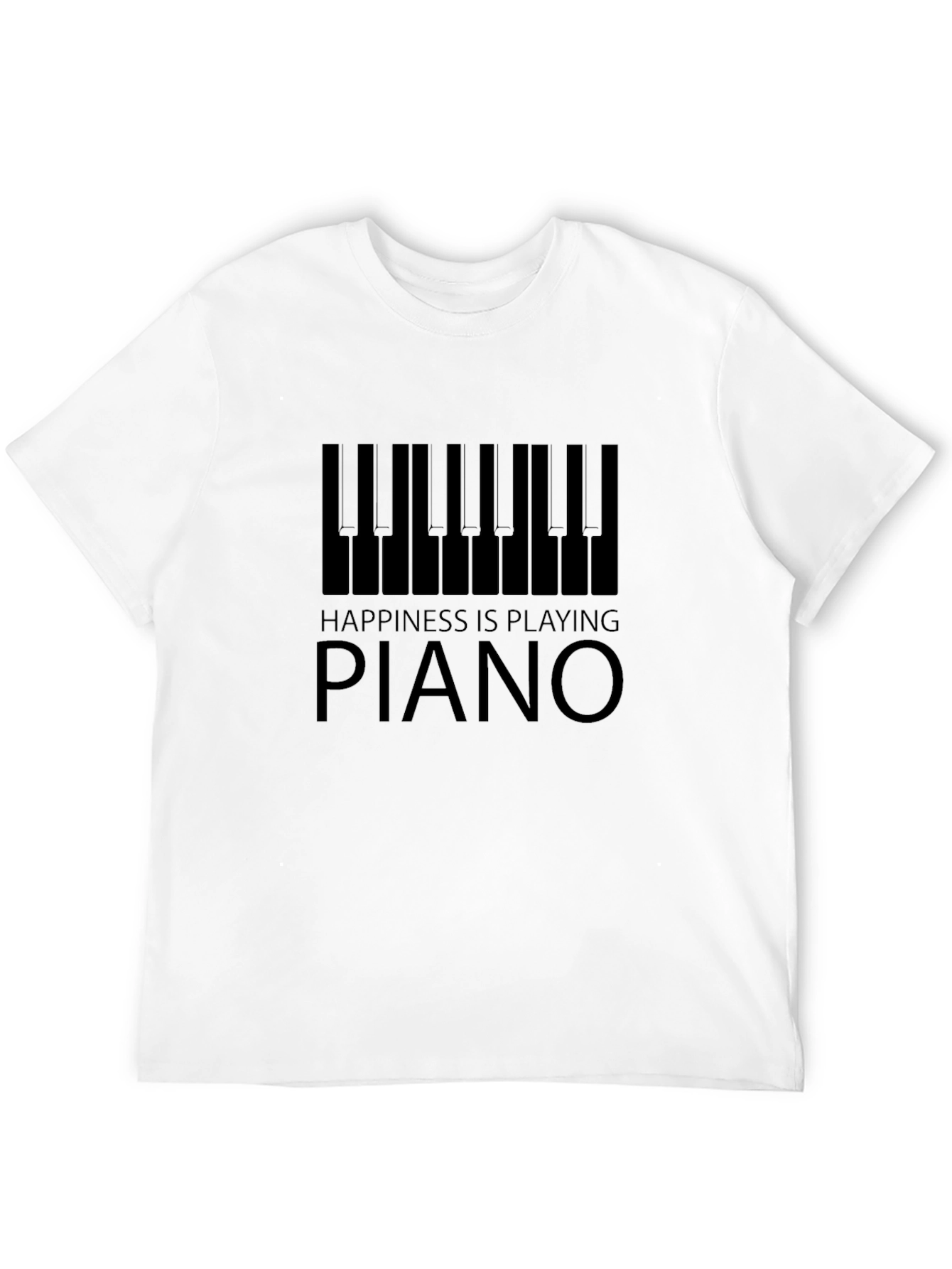 Happiness is Playing Piano Graphic T-Shirt