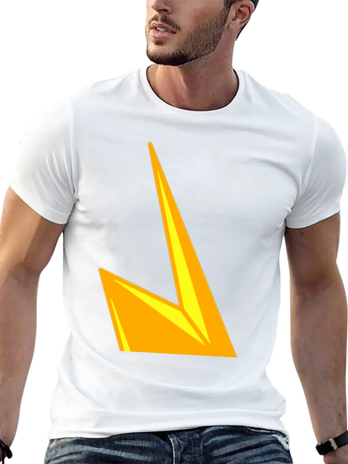 Bold Graphic Tee - Yellow Lightning Design
