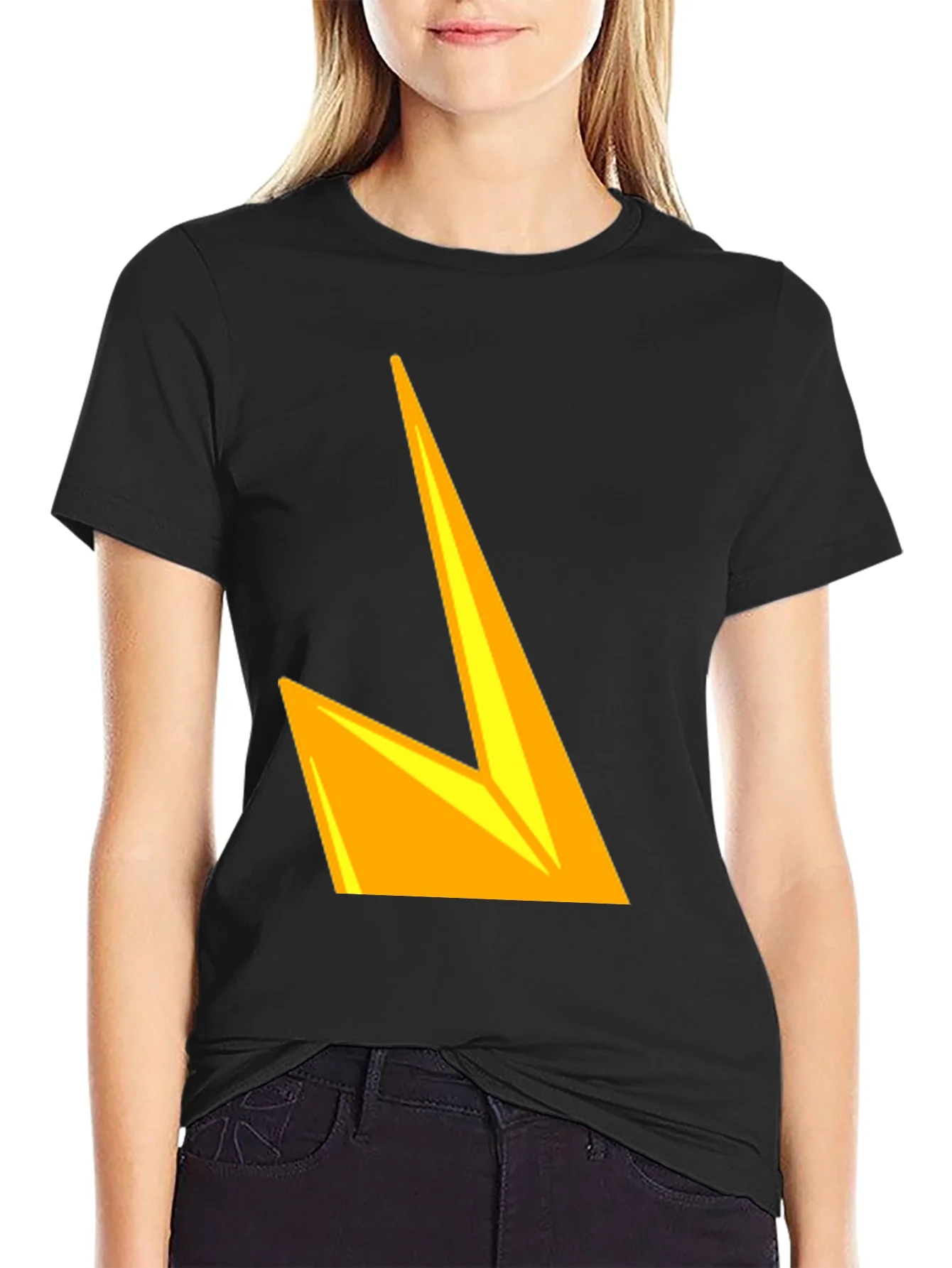 Bold Graphic Tee - Yellow Lightning Design