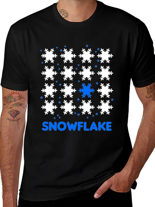 Snowflake Pattern T-Shirt - Unique Design